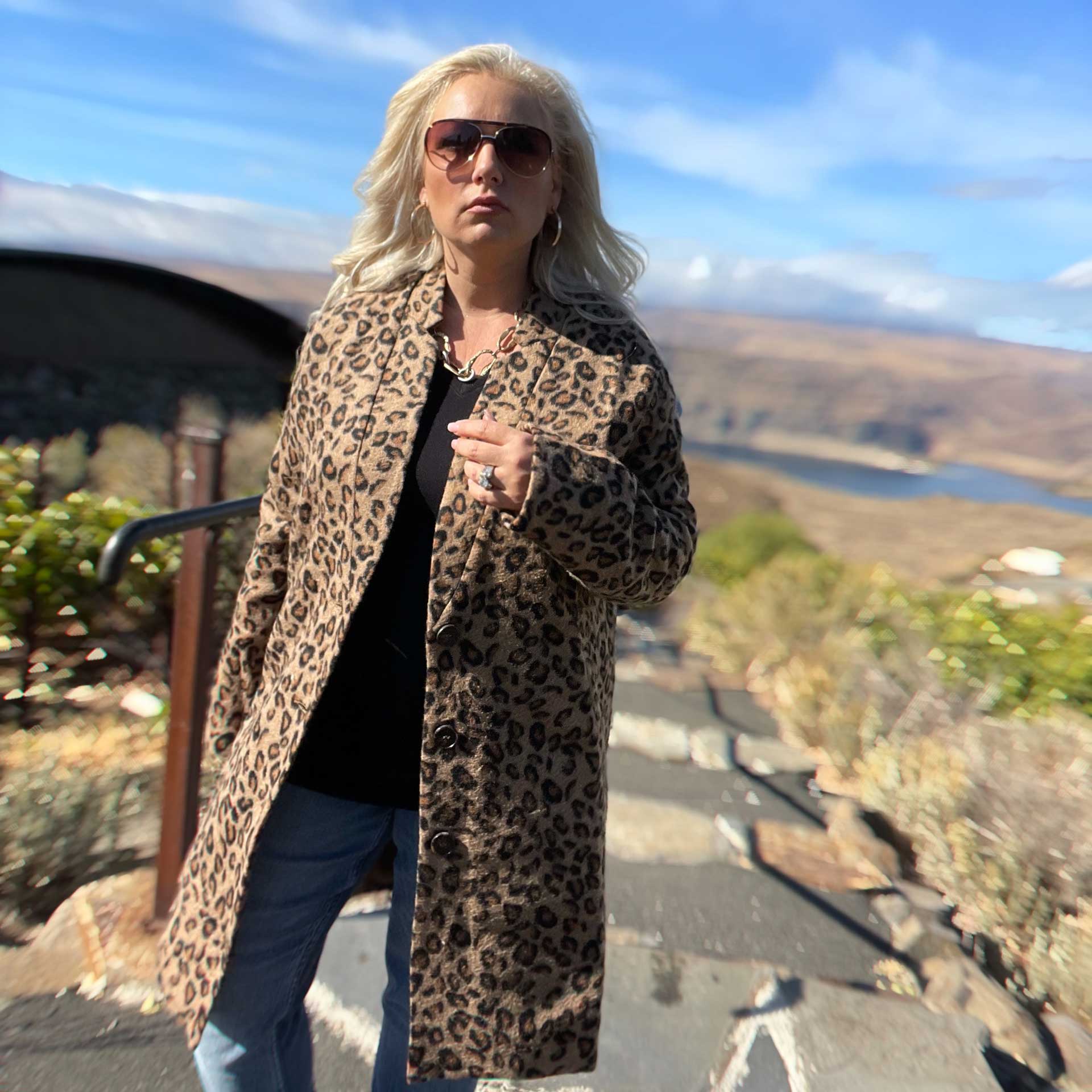 Tabetha Leopard Overcoat