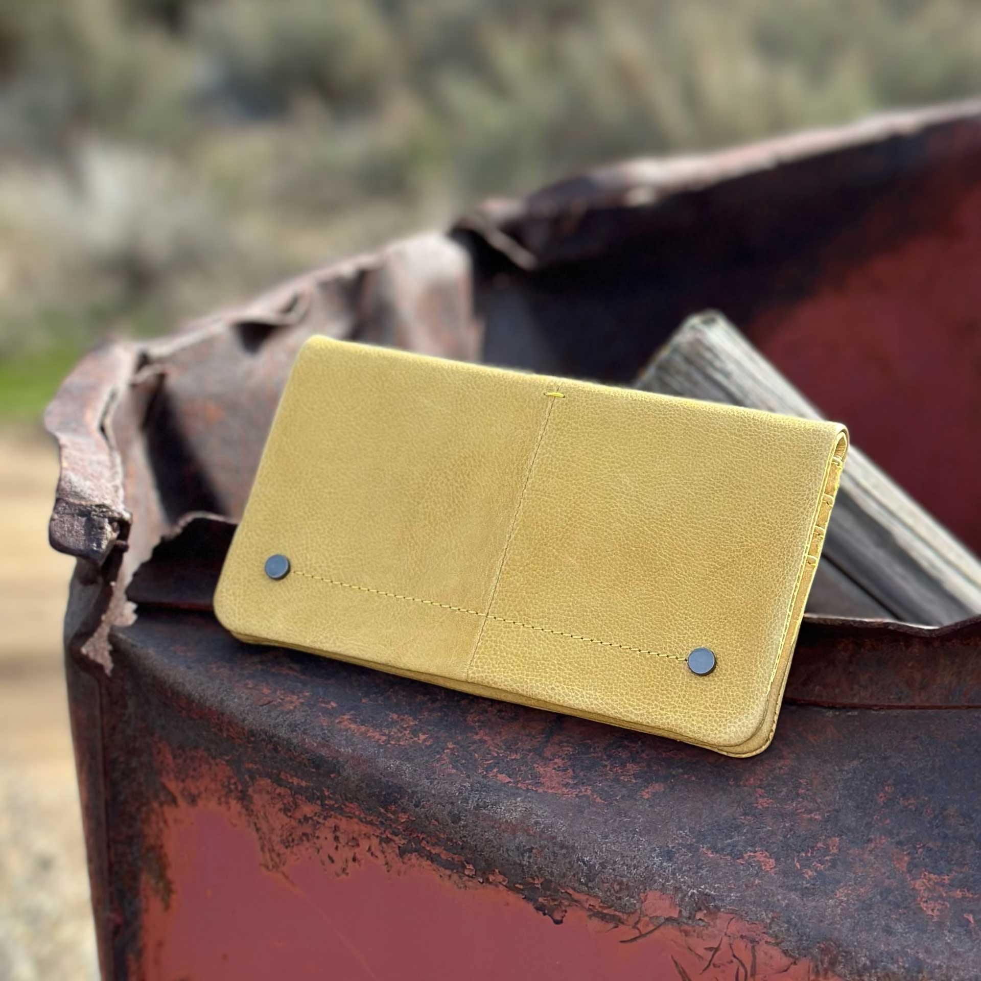 Terry Leather Wallet (Lemon)