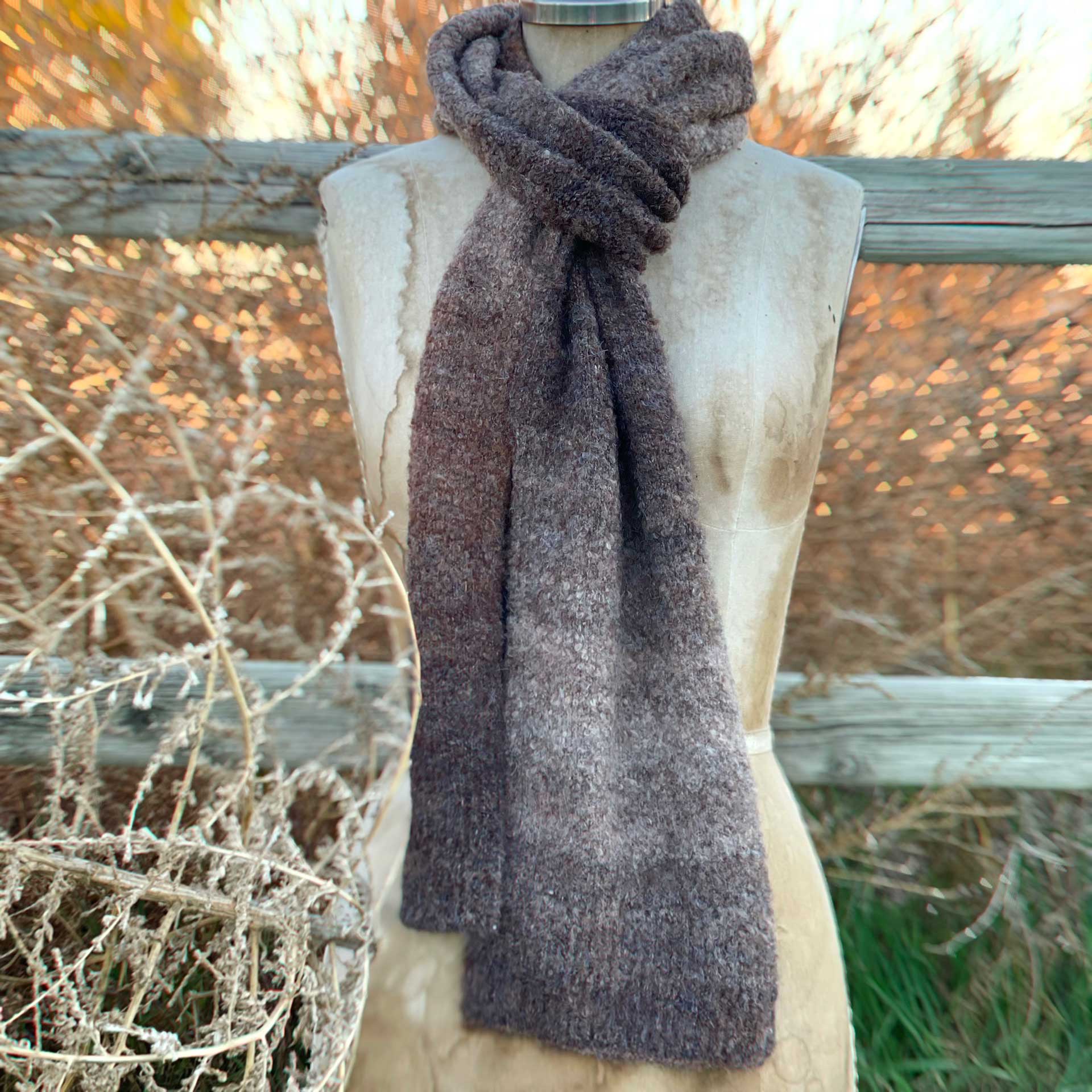 The Upside Ombré Shearling Scarf (Birch)