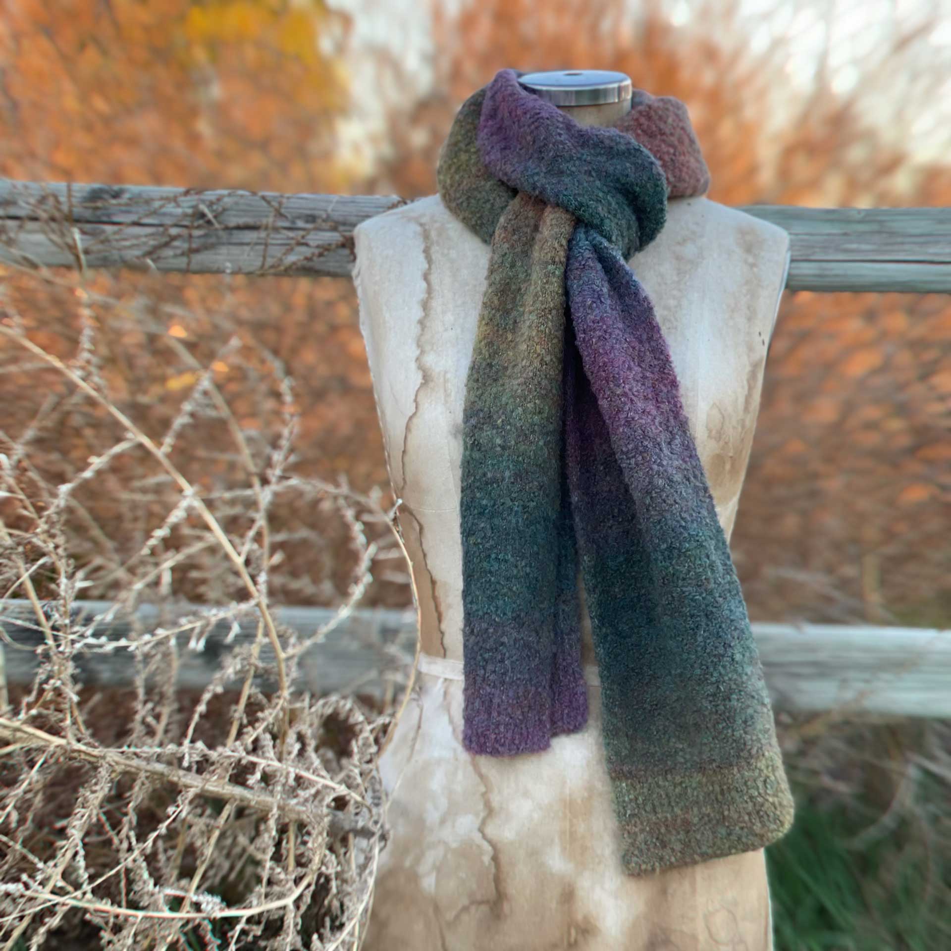 The Upside Ombré Shearling Scarf (Forrest)