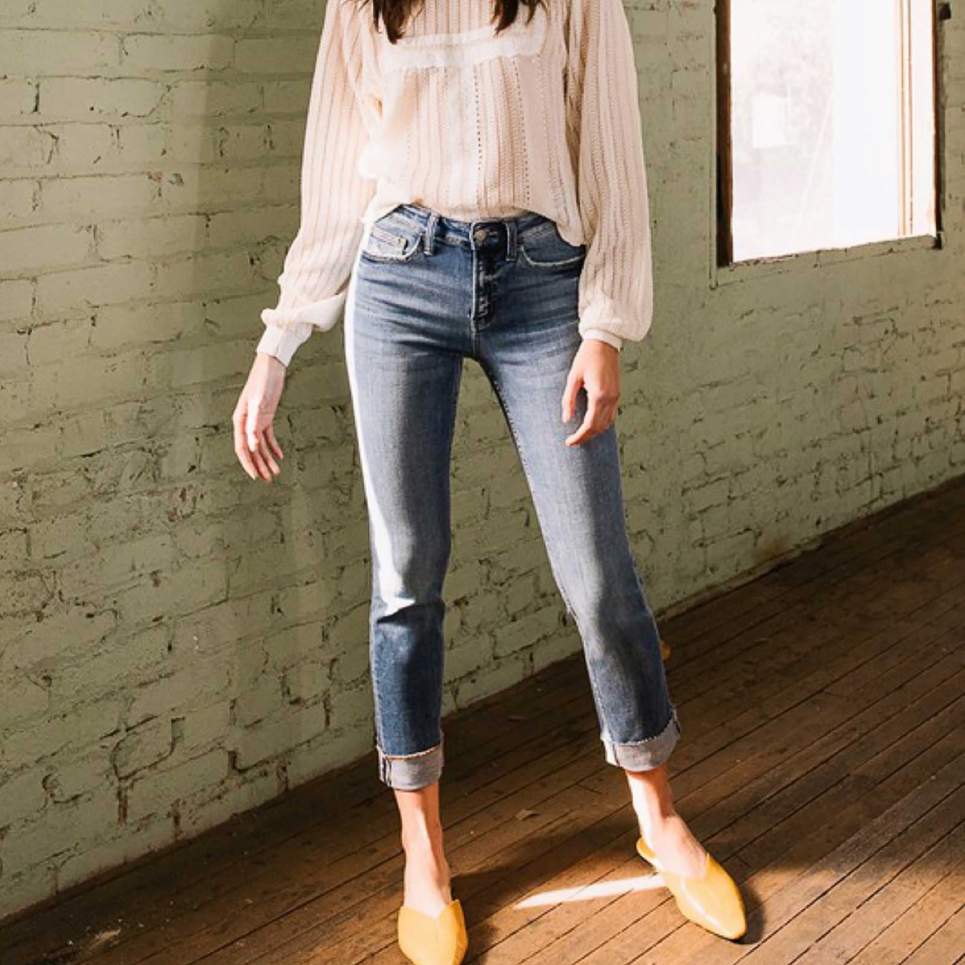 The Way Home Denim Roll-Up Jeans