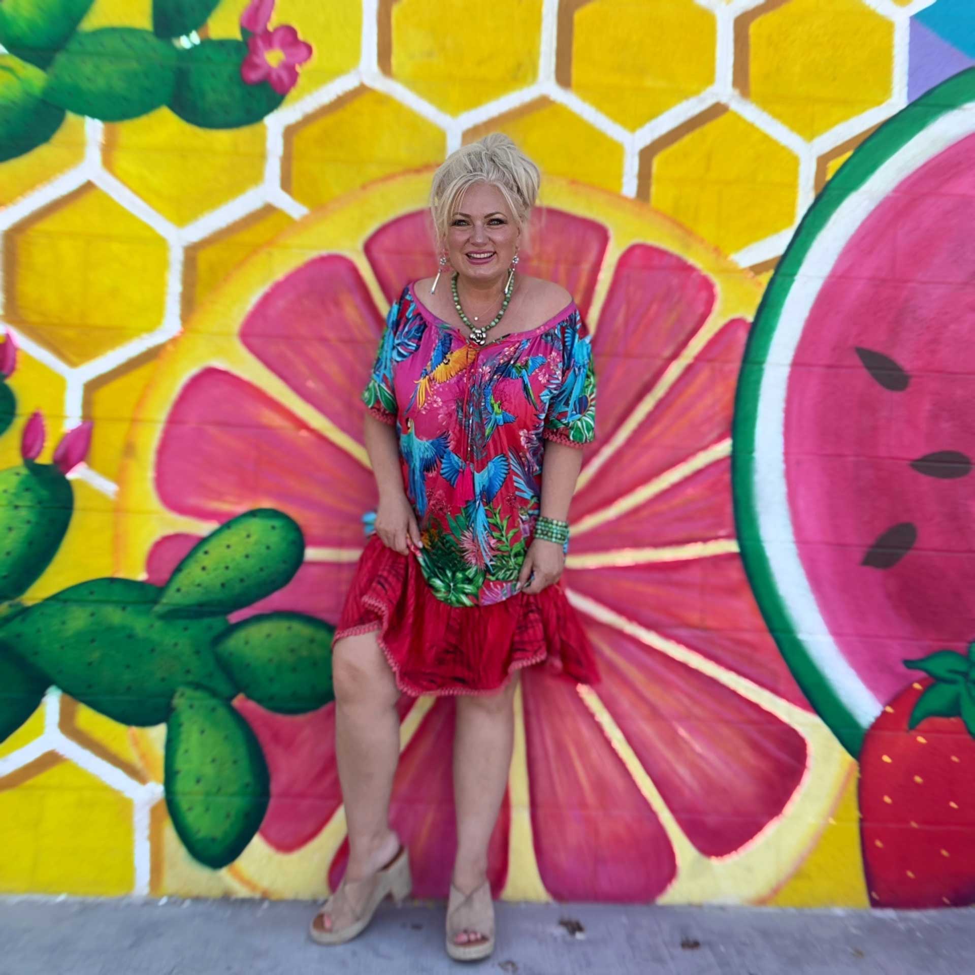 Tropical Persuasions Parrot Dress