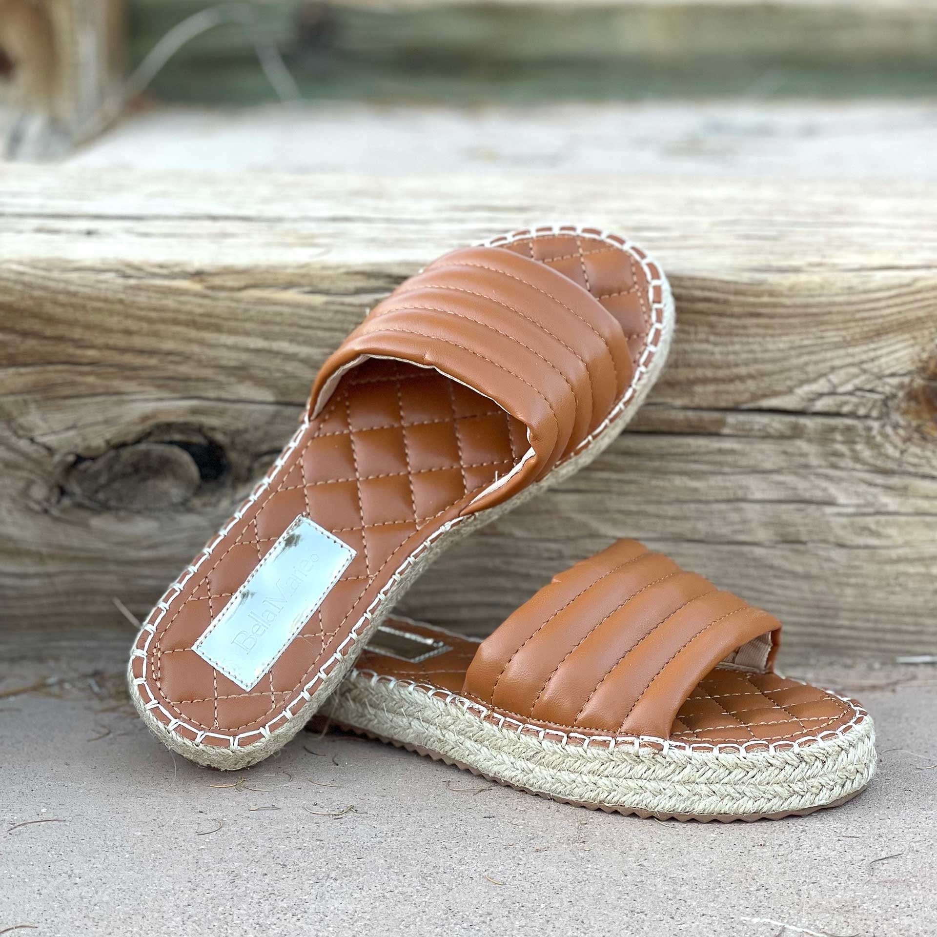 Vacation Vibes Espadrille Slide (Caramel)