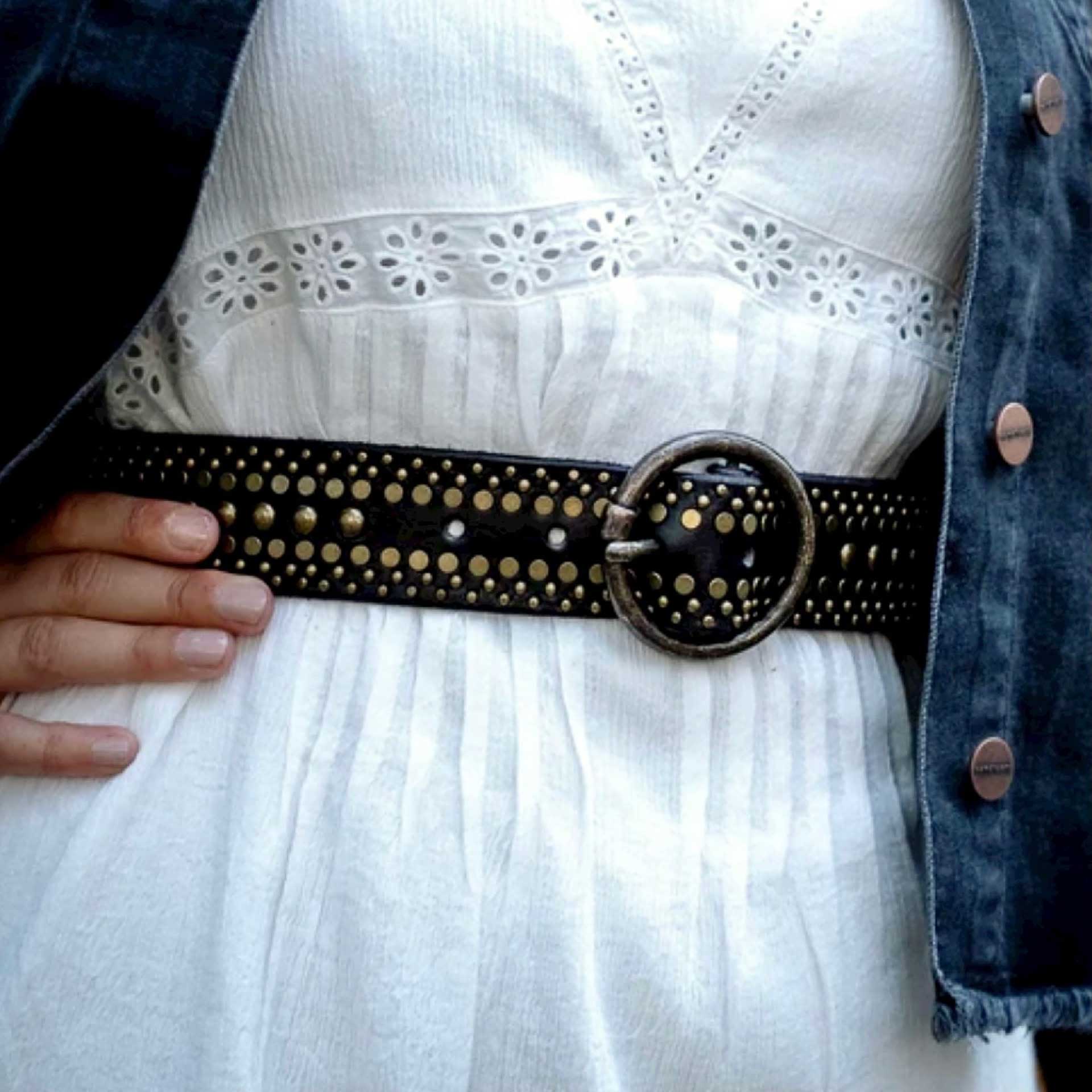 Wandering Ways Studded Belt (Black)