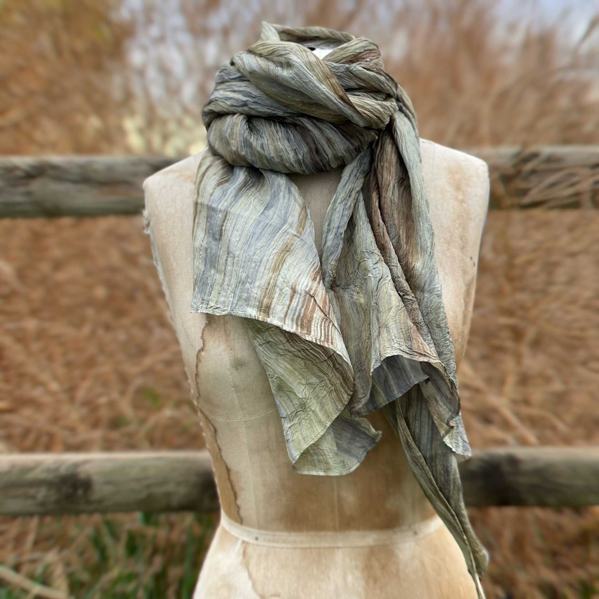 Watercolor Silk Scarf (Lagoon)