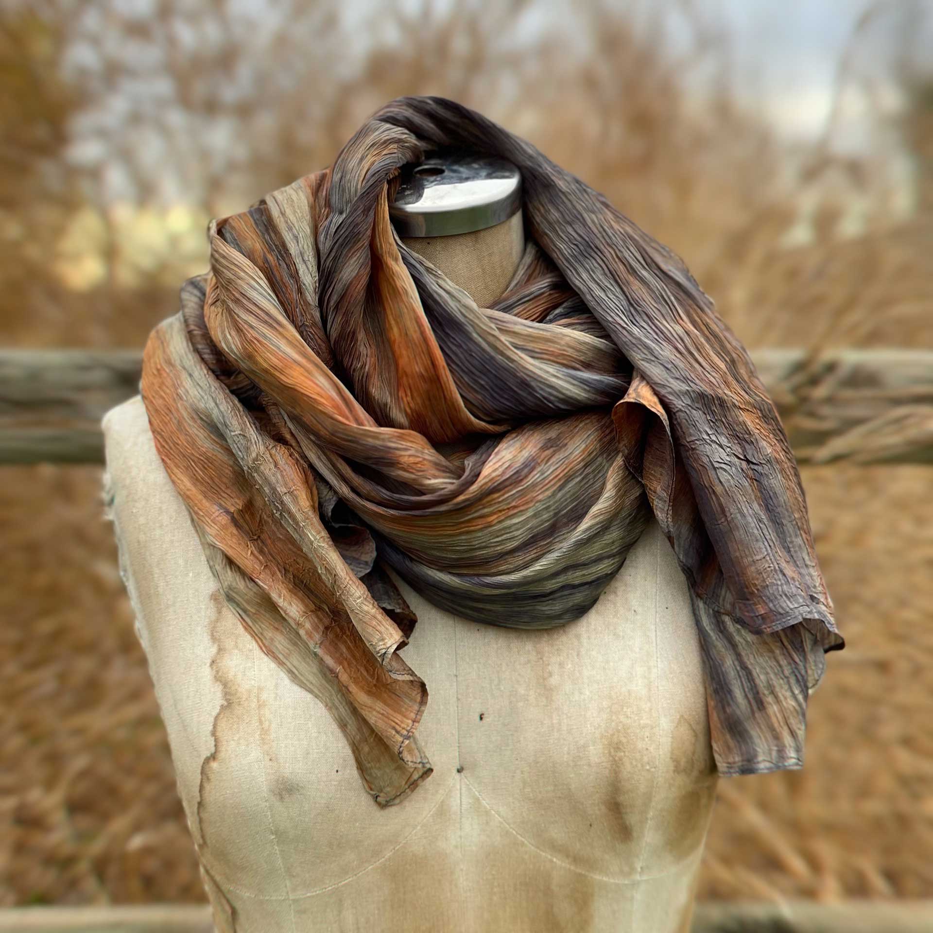 Watercolor Silk Scarf (Prairie)