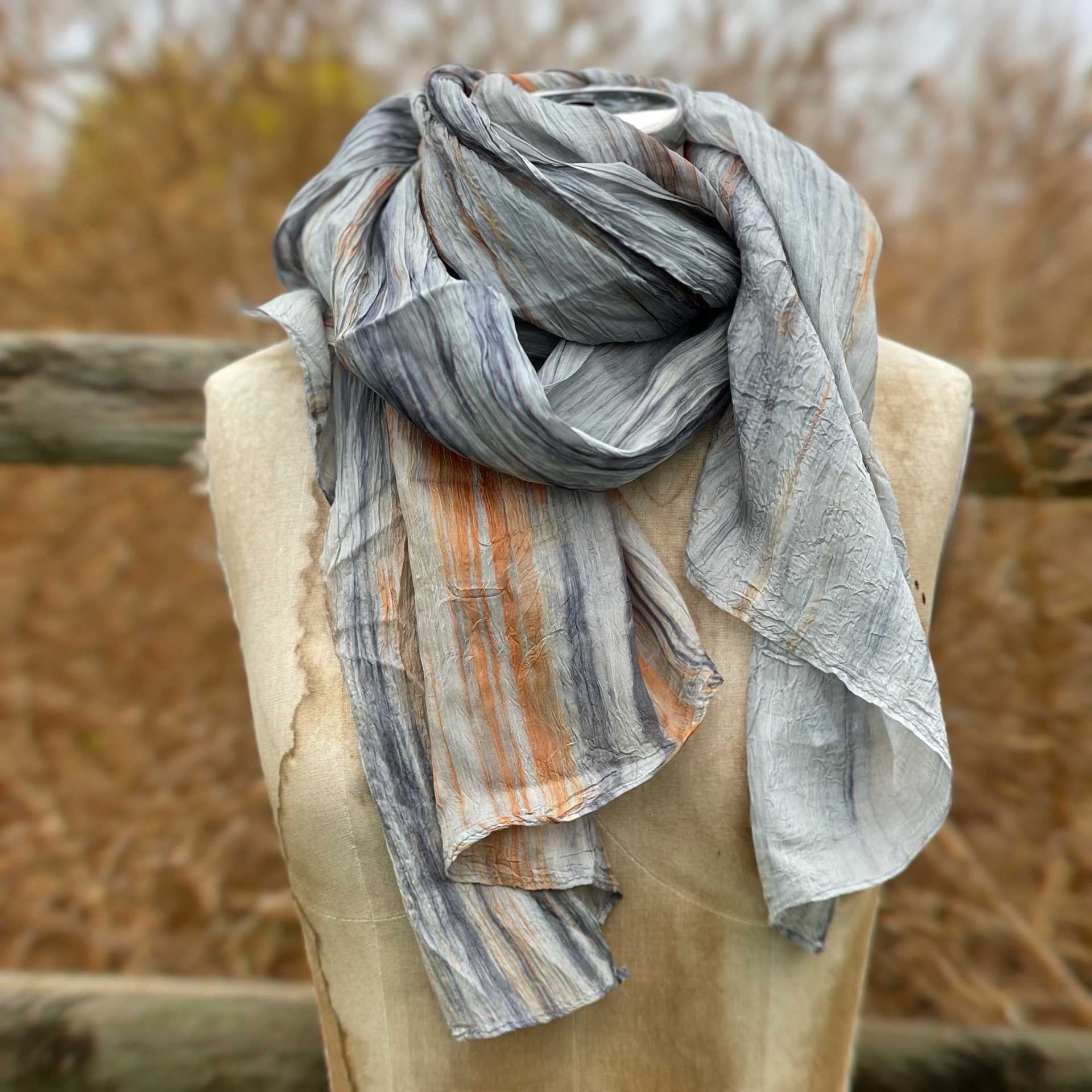 Watercolor Silk Scarf (Sky)