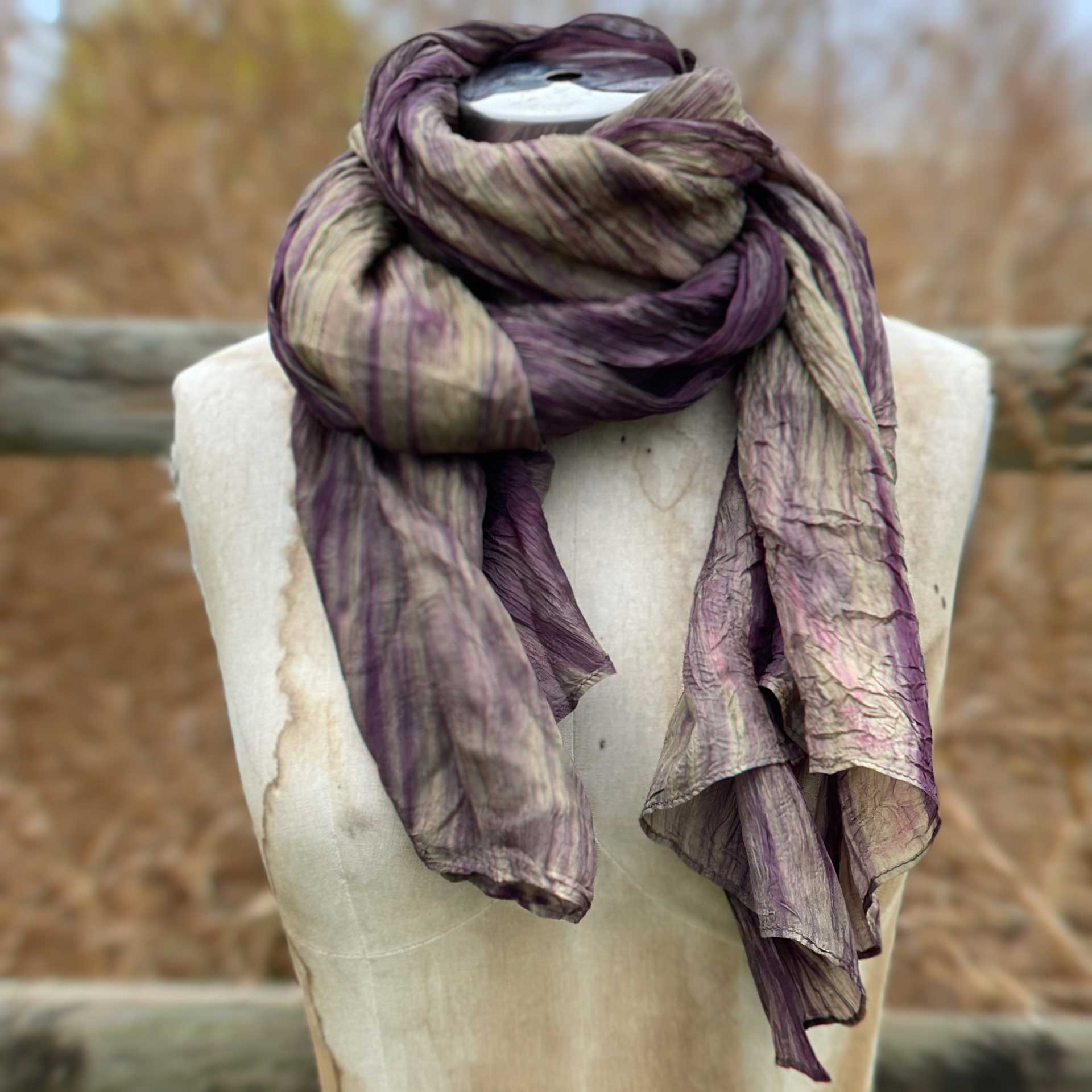 Watercolor Silk Scarf (Vineyard)