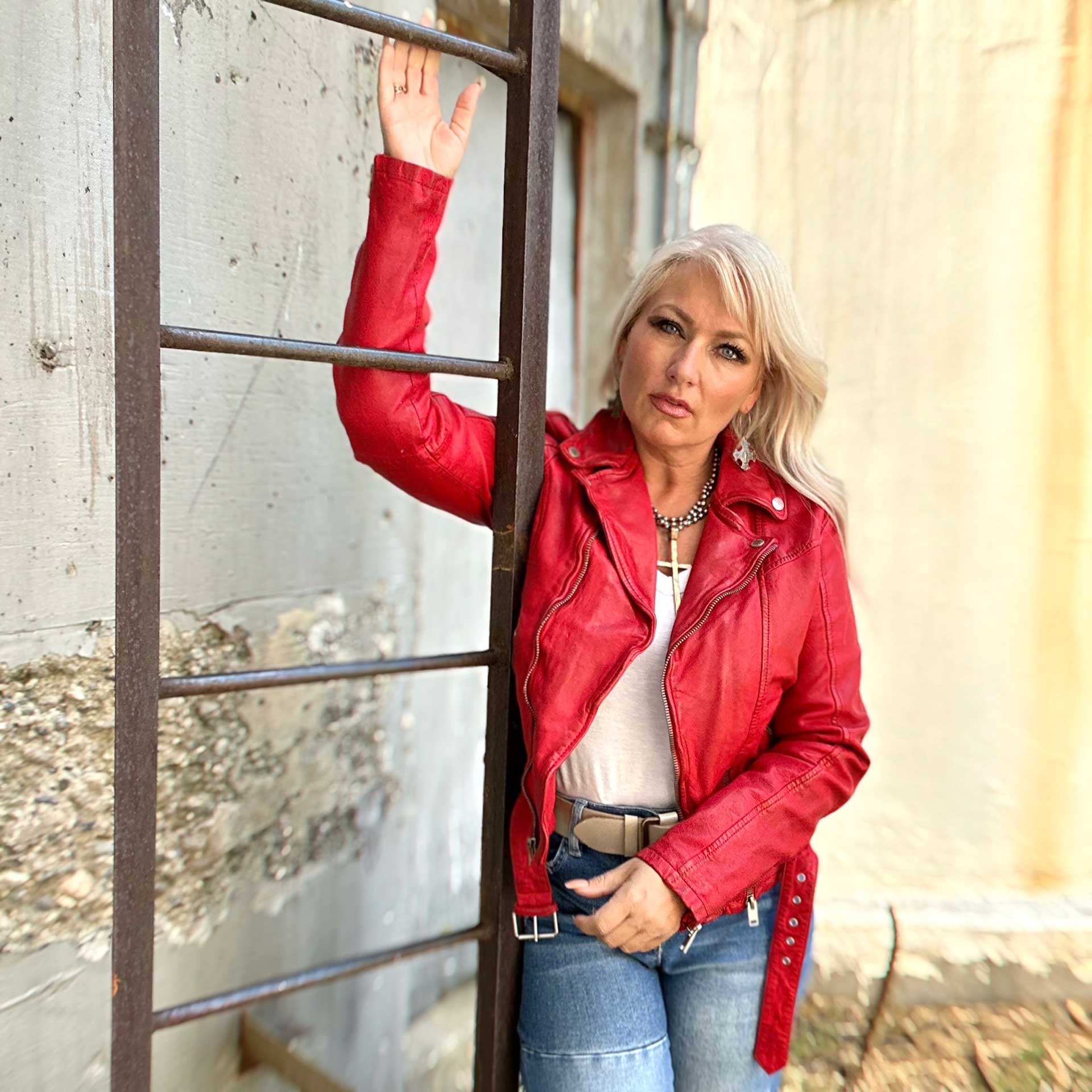 Wild Red Leather Jacket