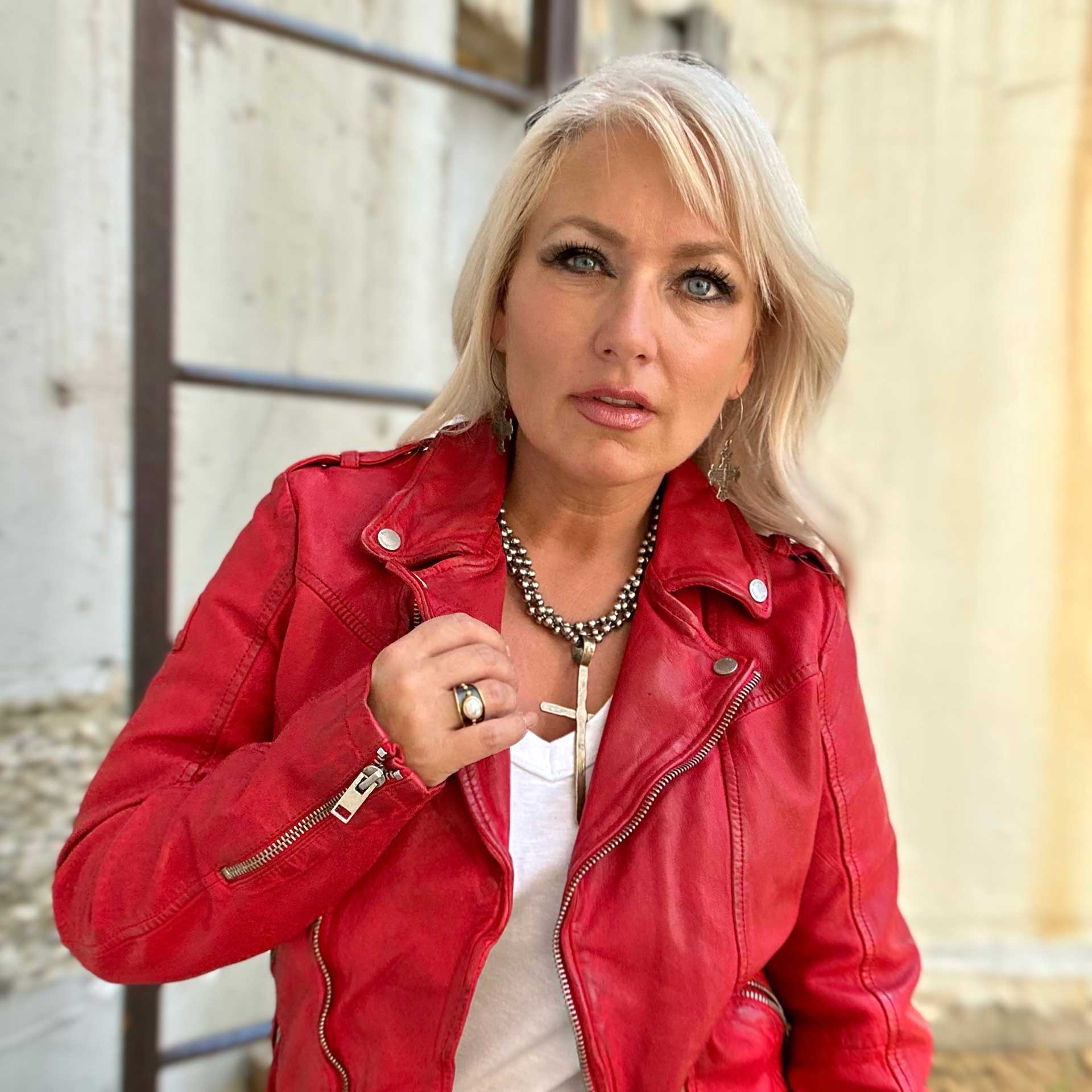 Wild Red Leather Jacket
