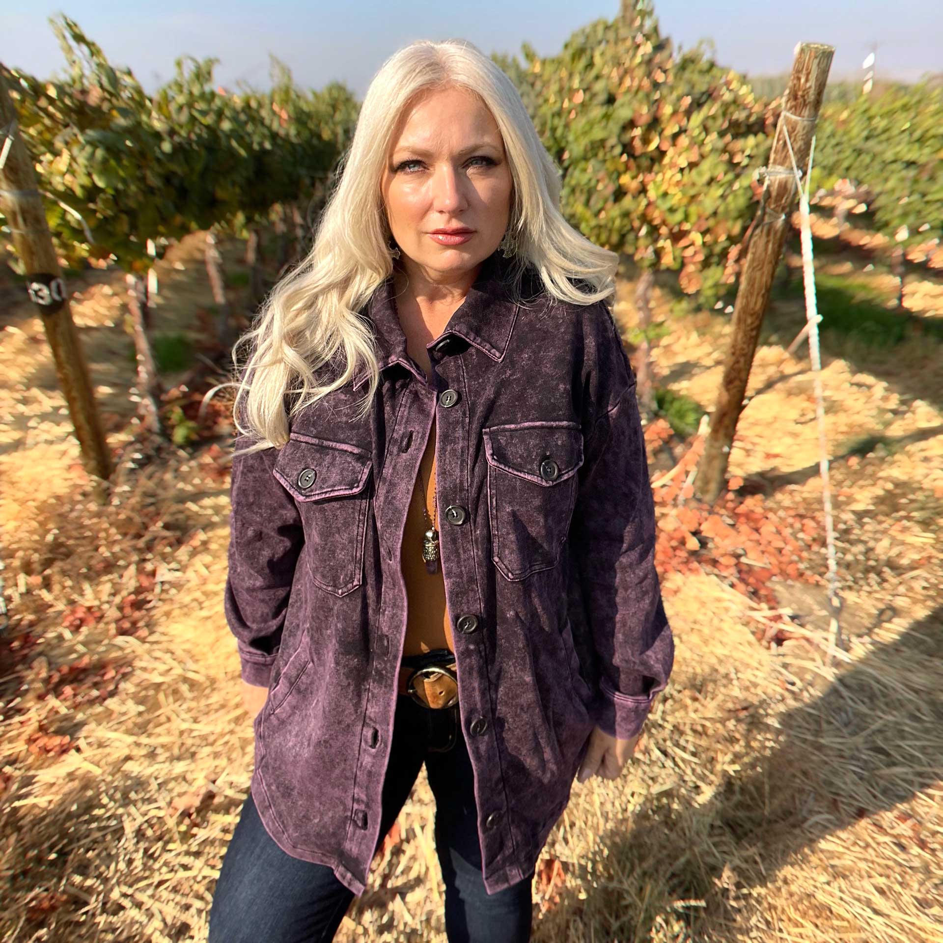 Wild Sage Shirt Jacket (Merlot)