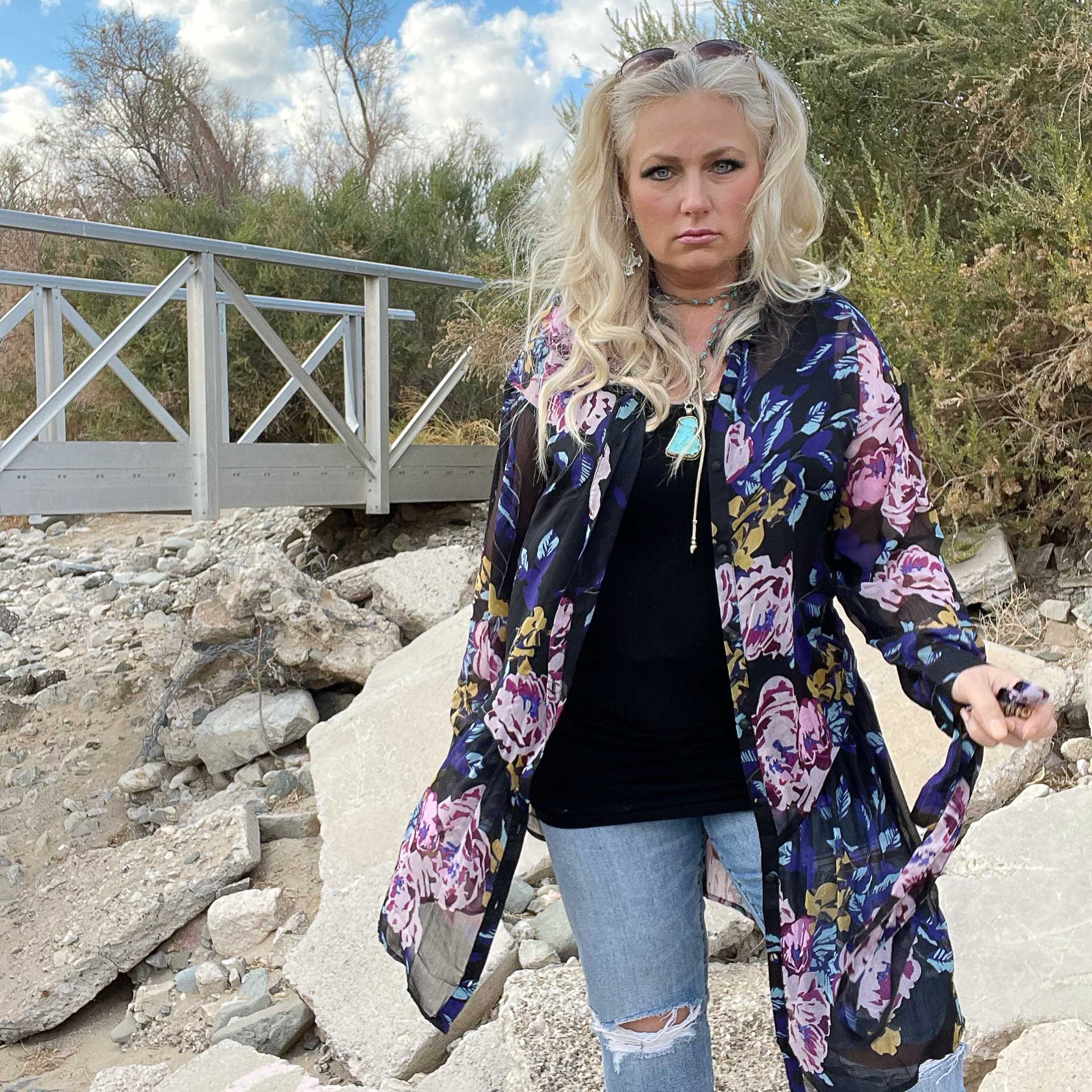 Wildflower Whispers Sheer Floral Dress