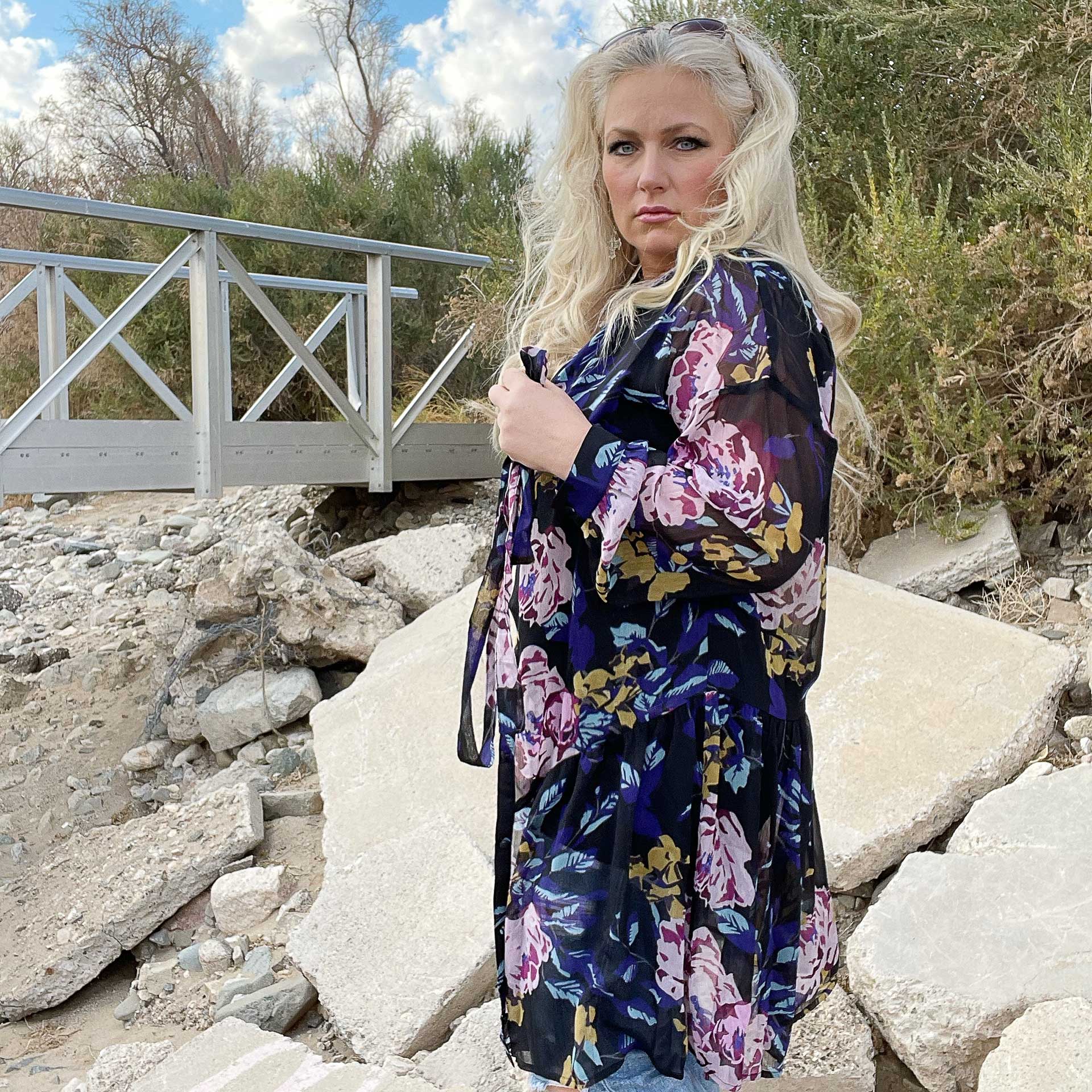 Wildflower Whispers Sheer Floral Dress