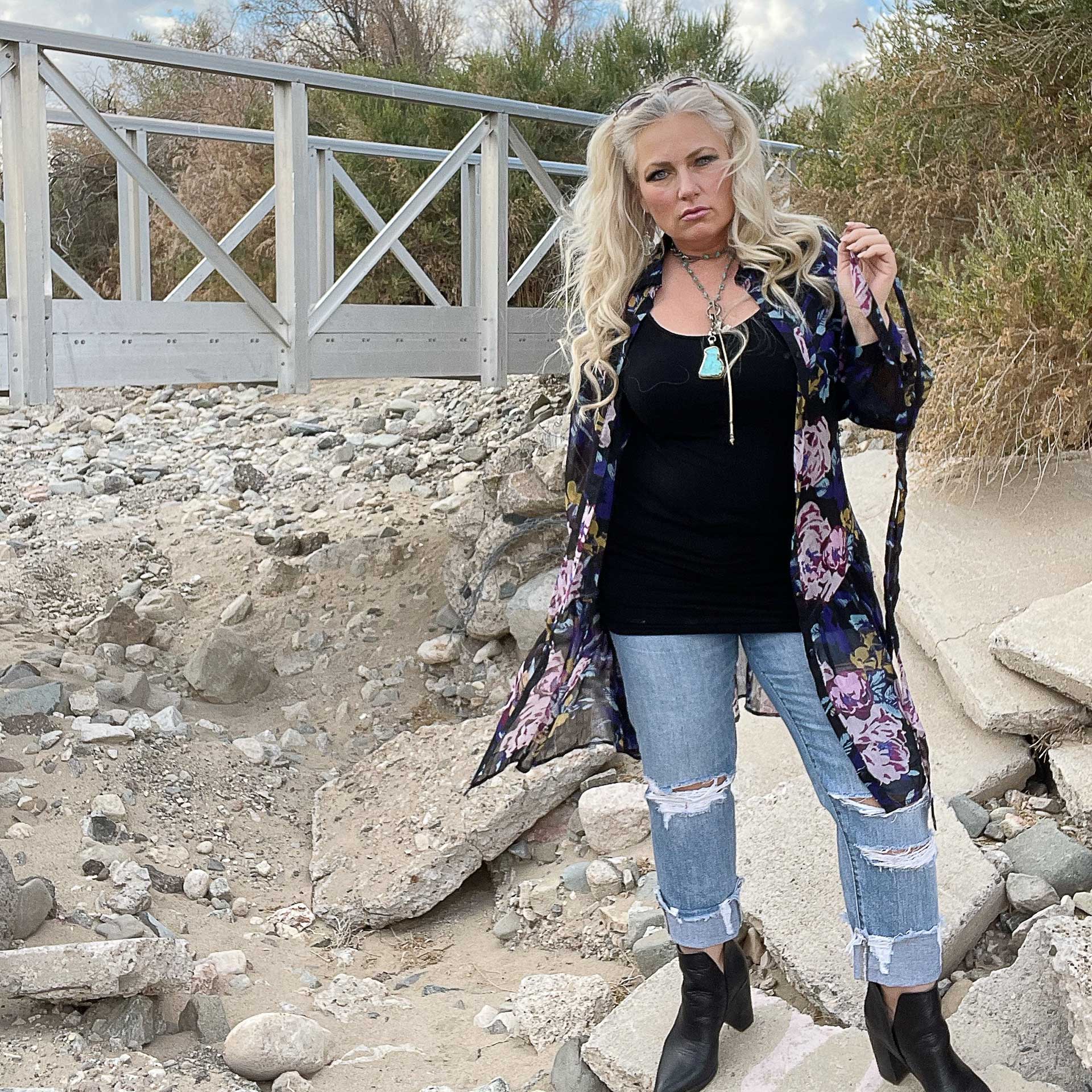 Wildflower Whispers Sheer Floral Dress