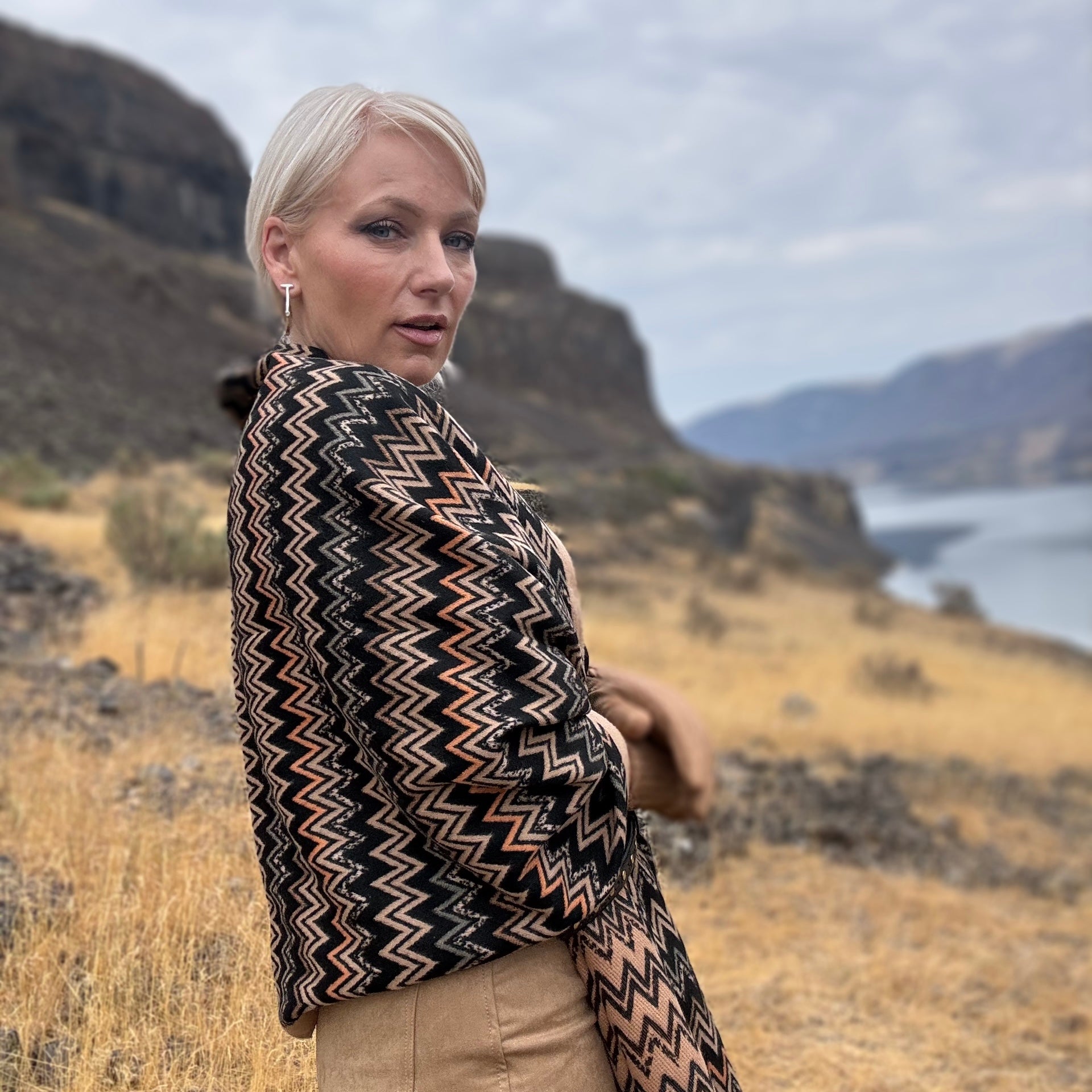 Canyon Sunset Zigzag Scarf