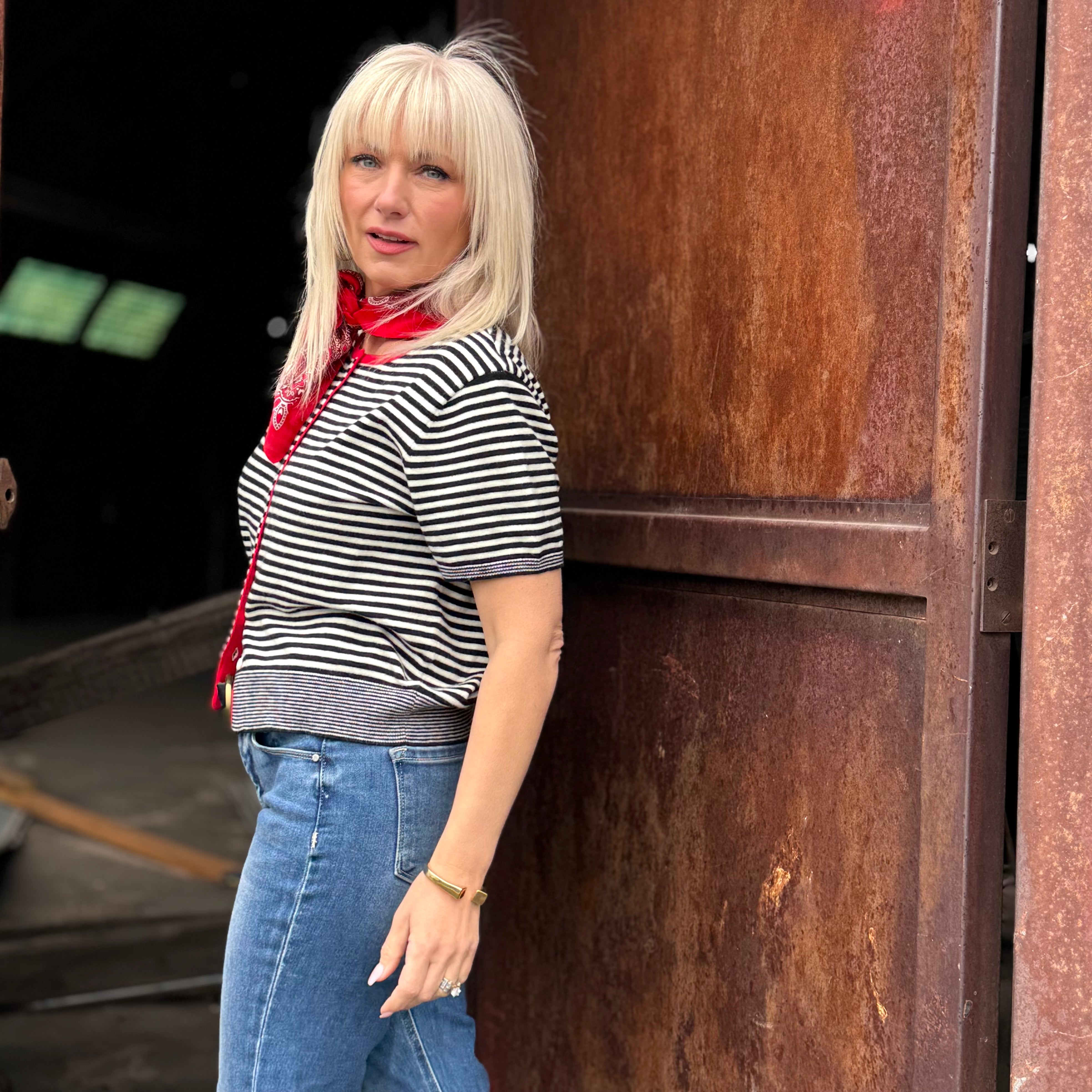 Scarlet Coast Stripe Top