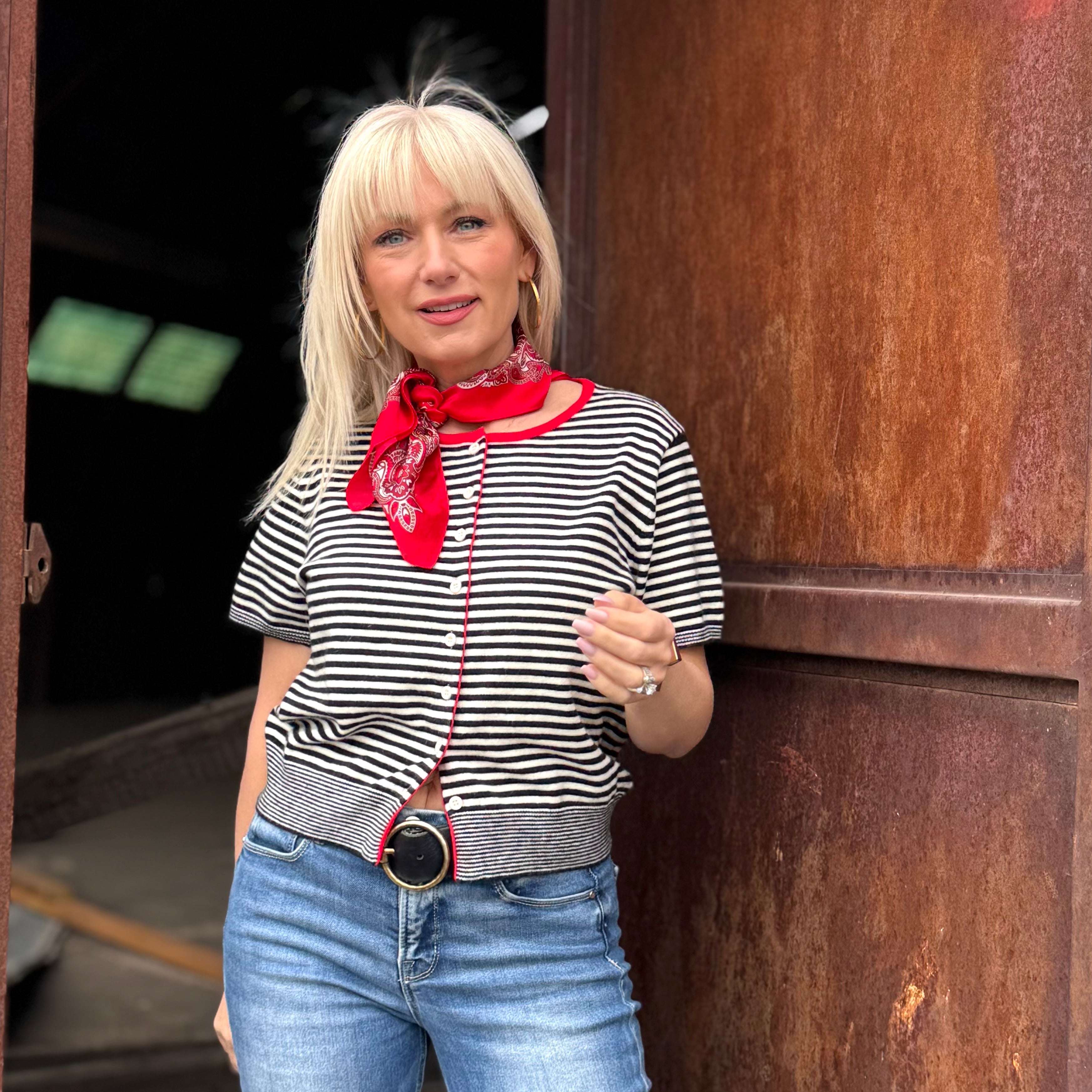Scarlet Coast Stripe Top