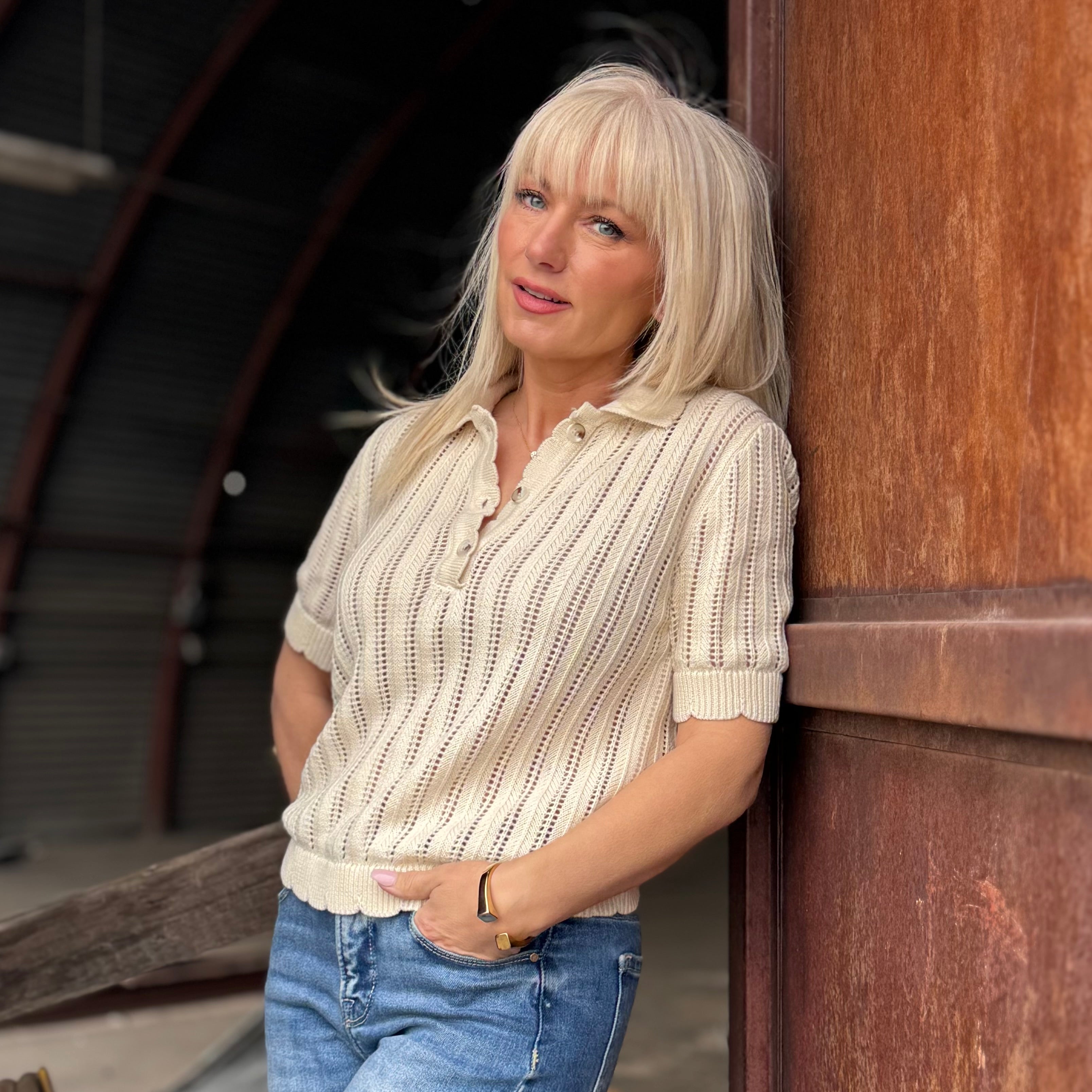Sandstone Breeze Knit Polo
