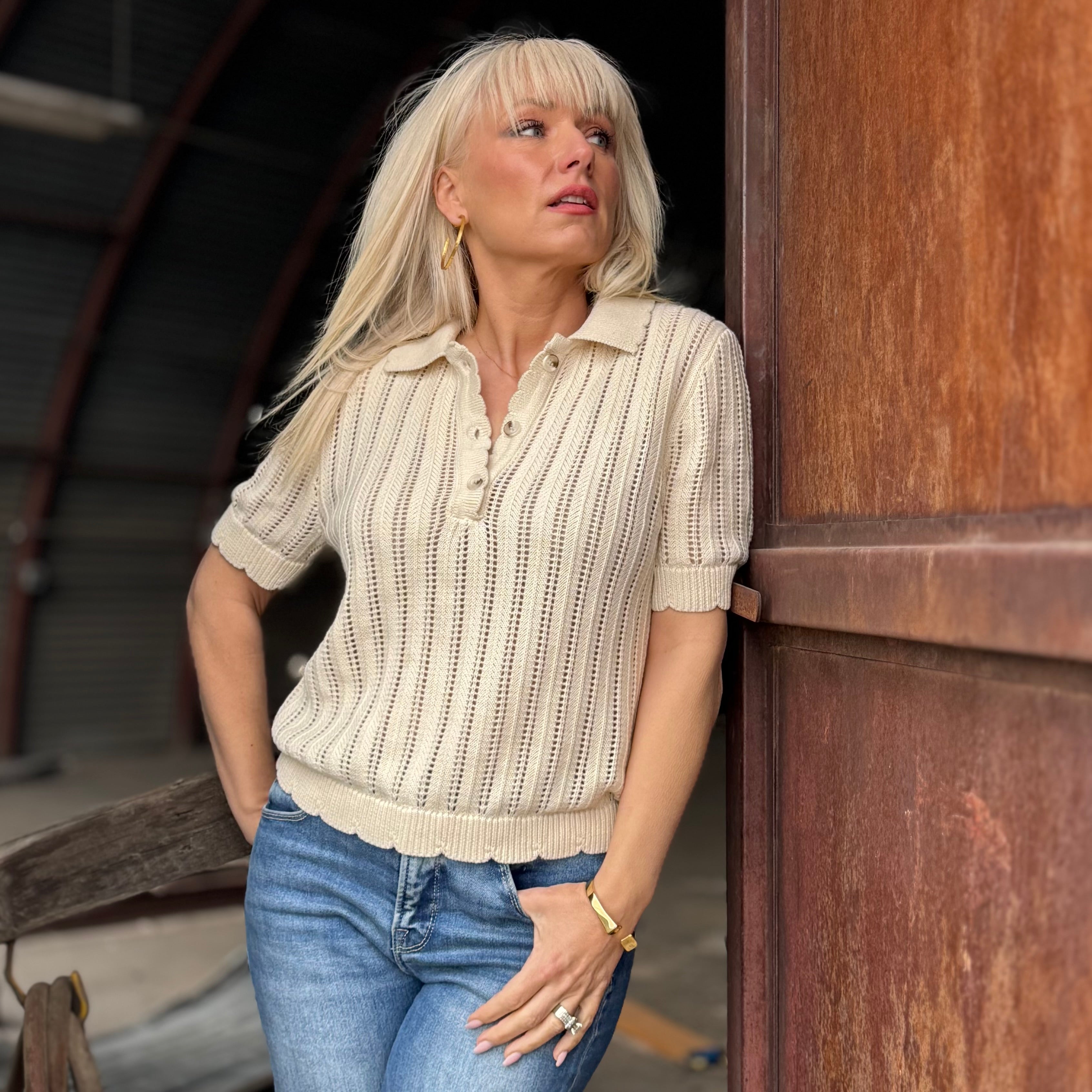 Sandstone Breeze Knit Polo