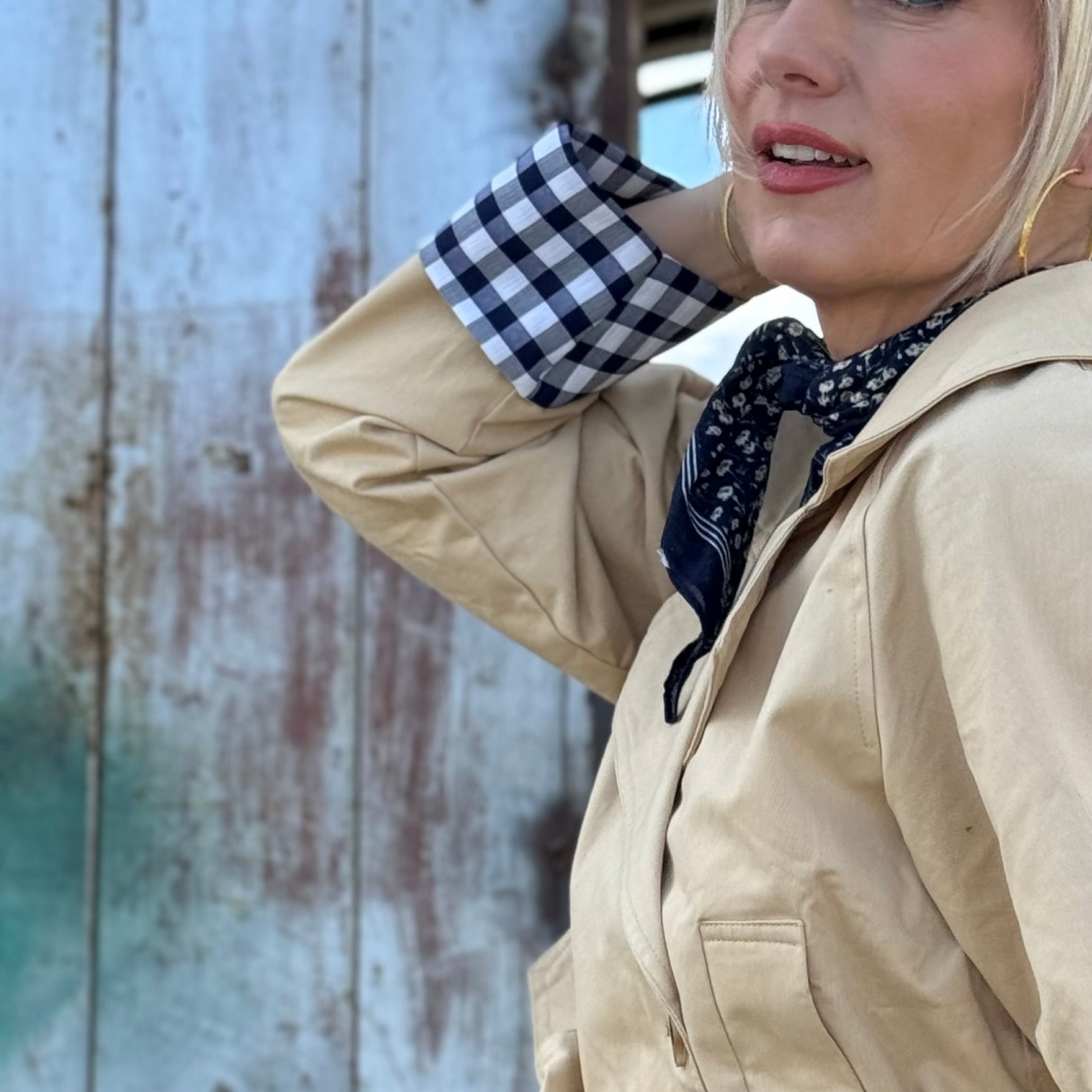 Heritage Check Cropped Trench
