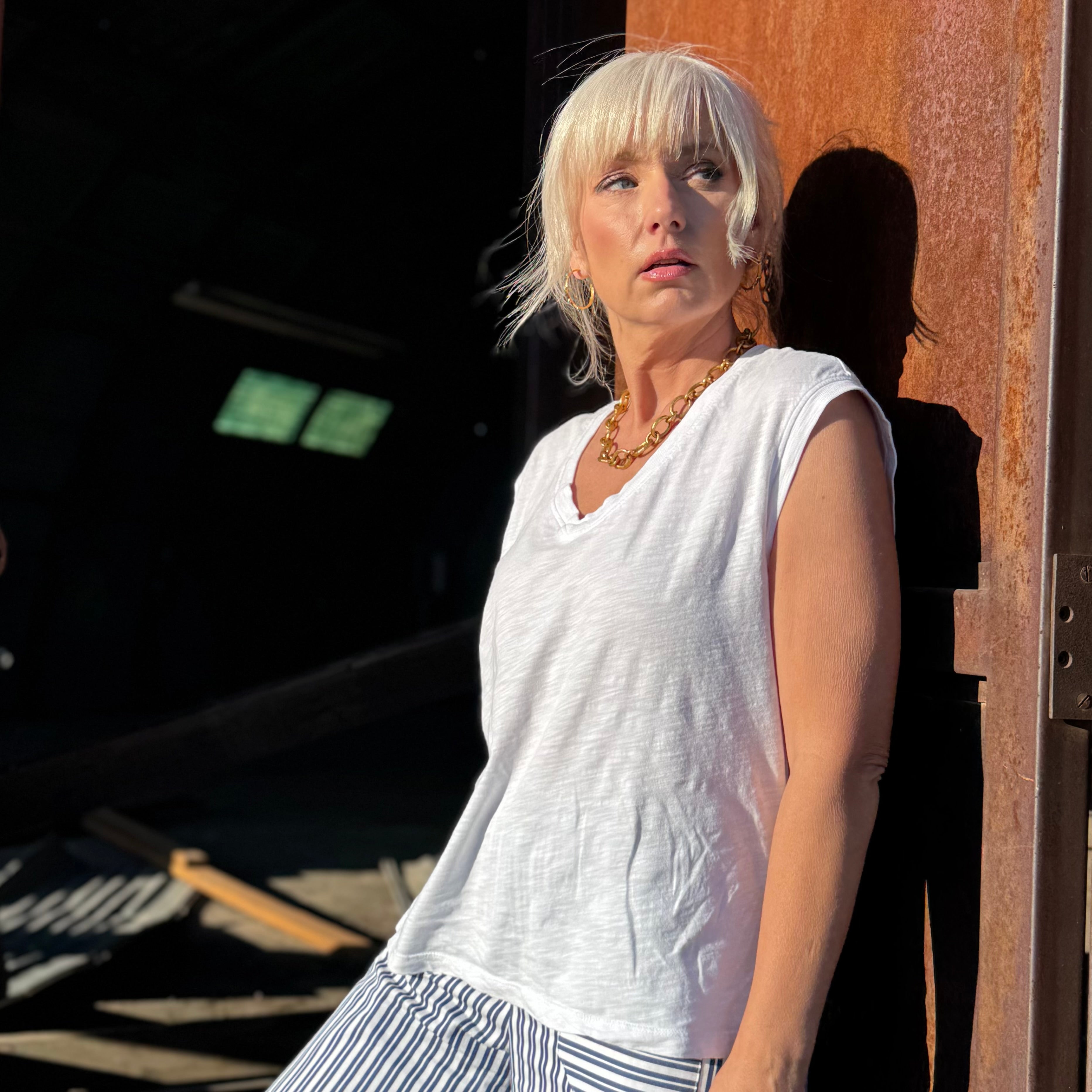 Sunlit Ease Cotton Slub Tee