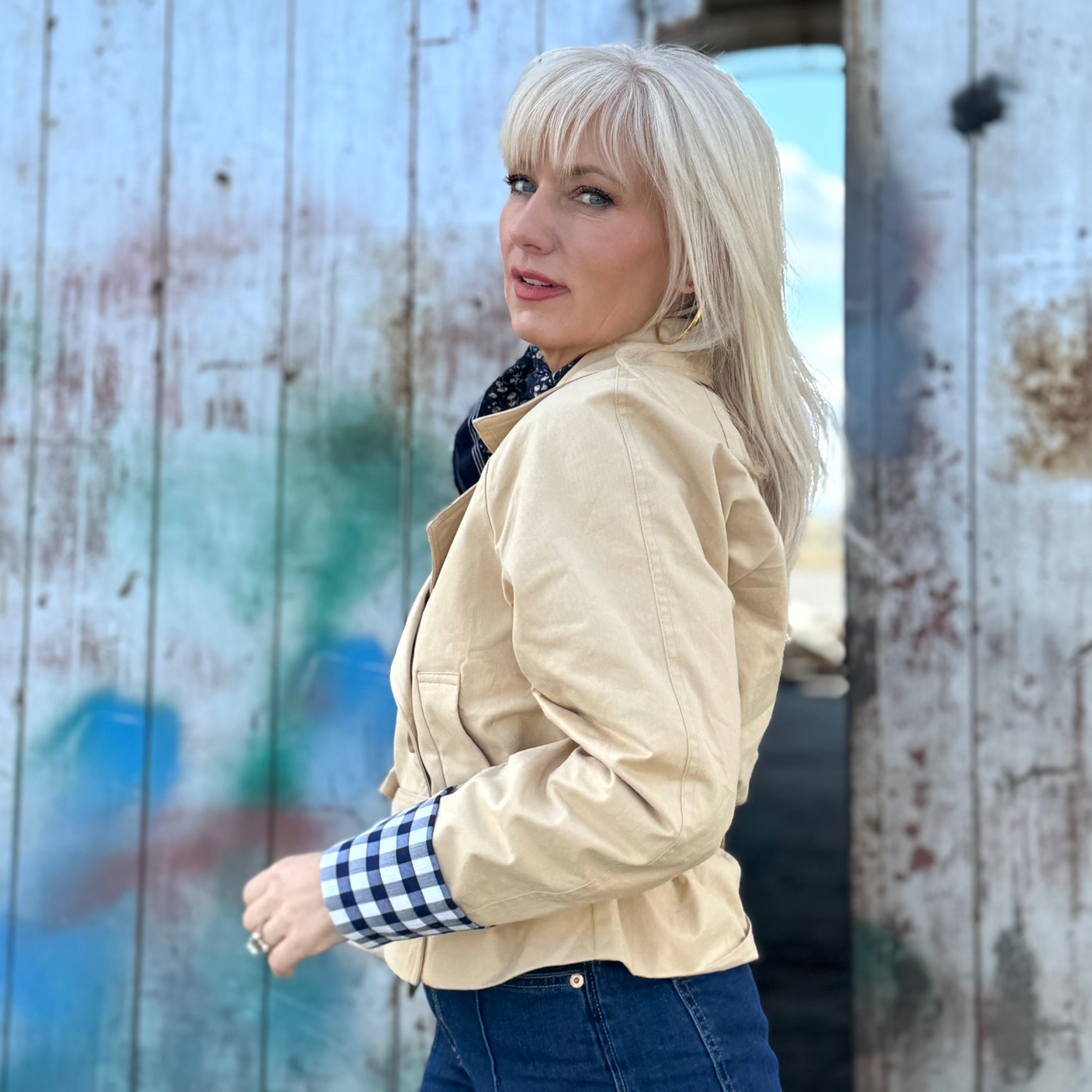 Heritage Check Cropped Trench