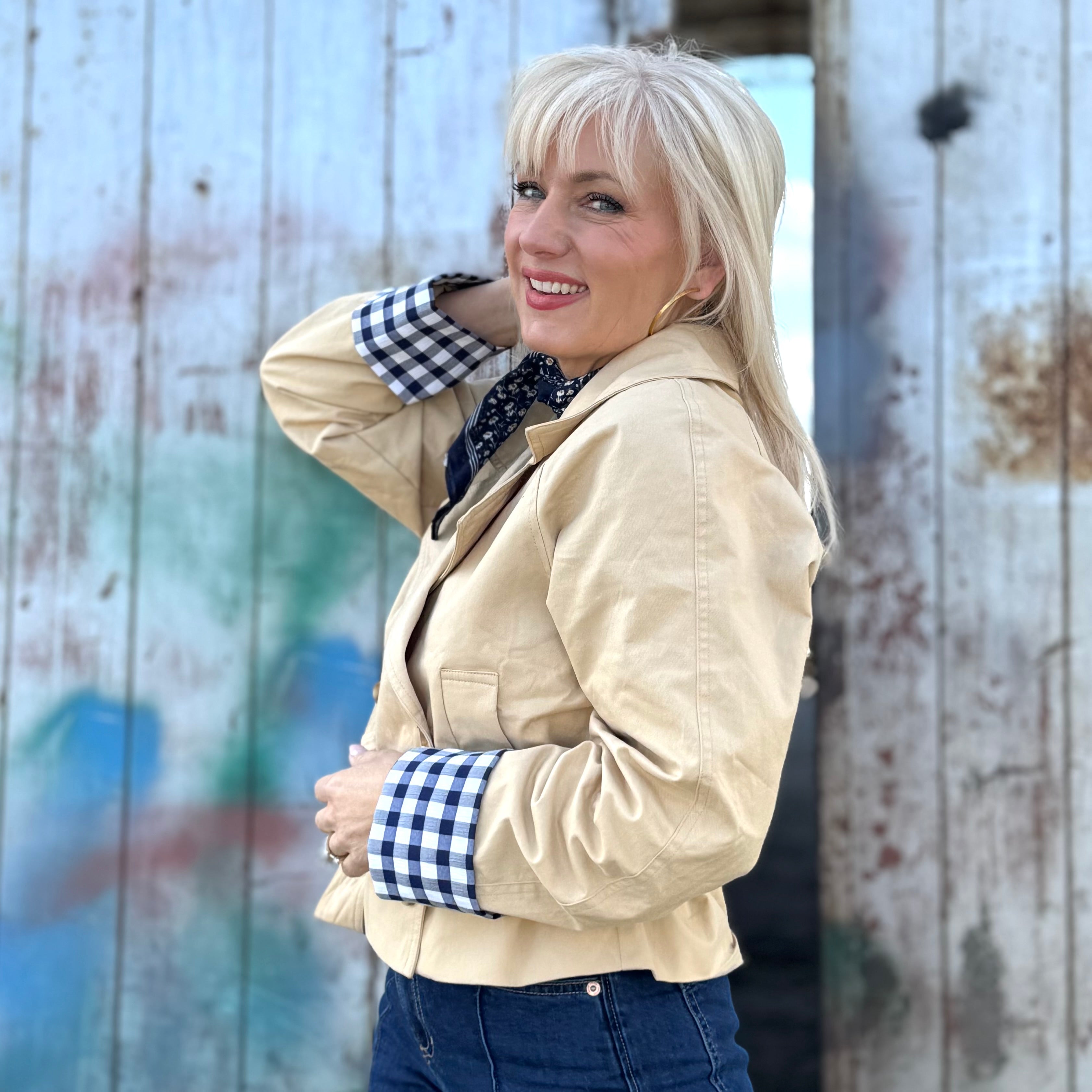 Heritage Check Cropped Trench