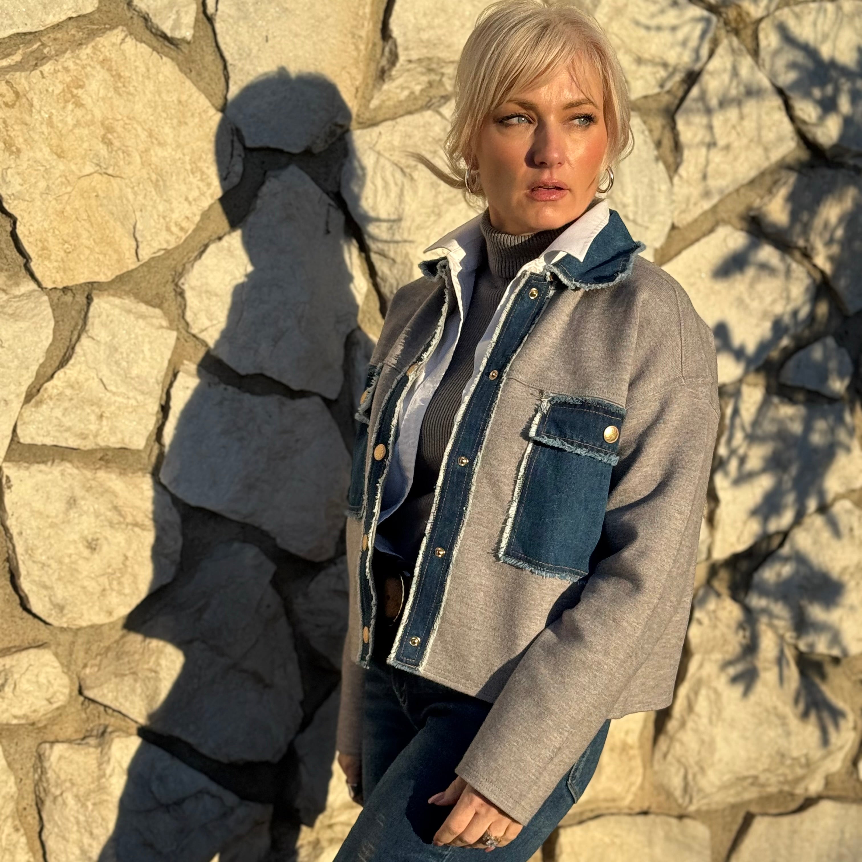 ANTONIA GREY/DENIM JACKET