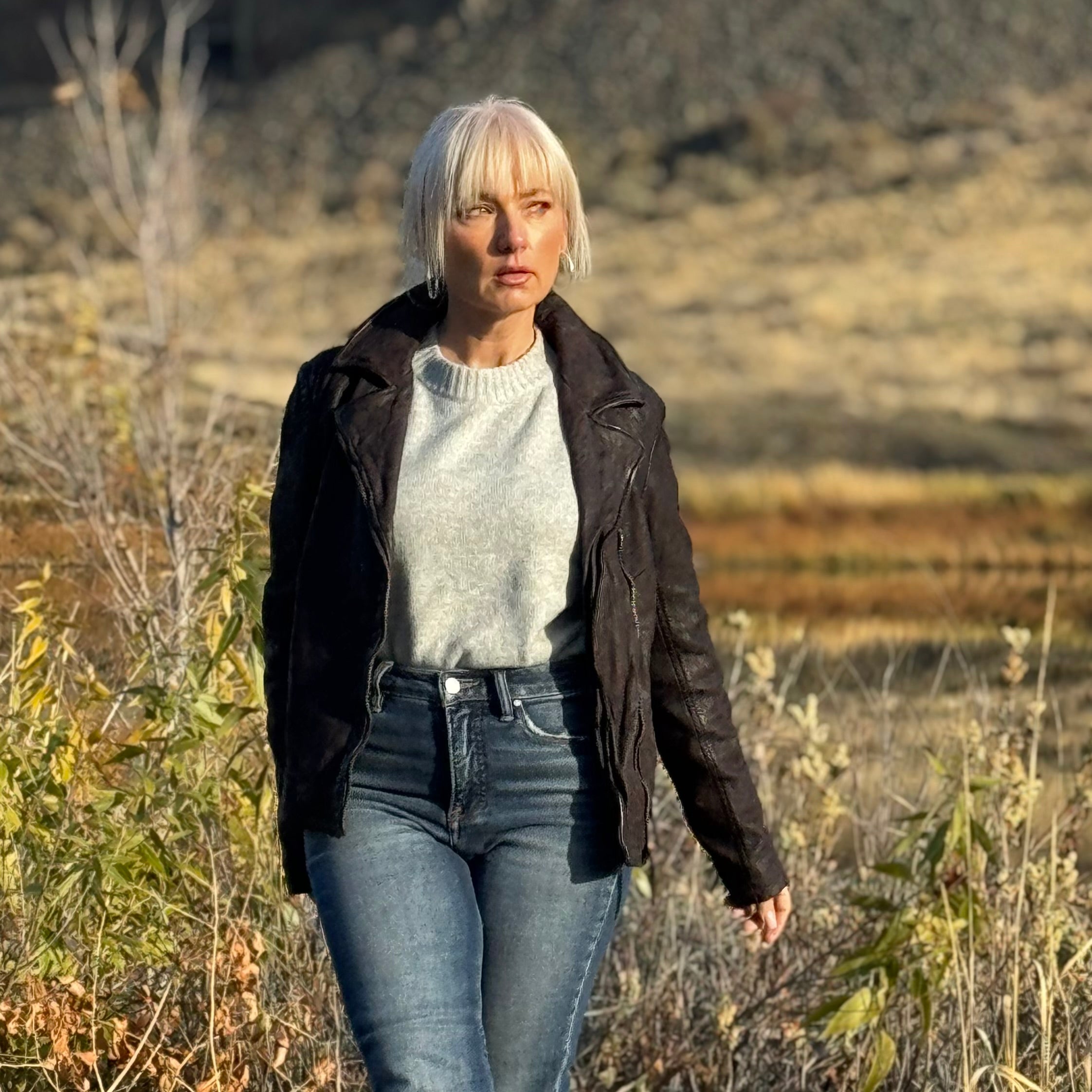 The Black Rock Sherpa Leather Jacket