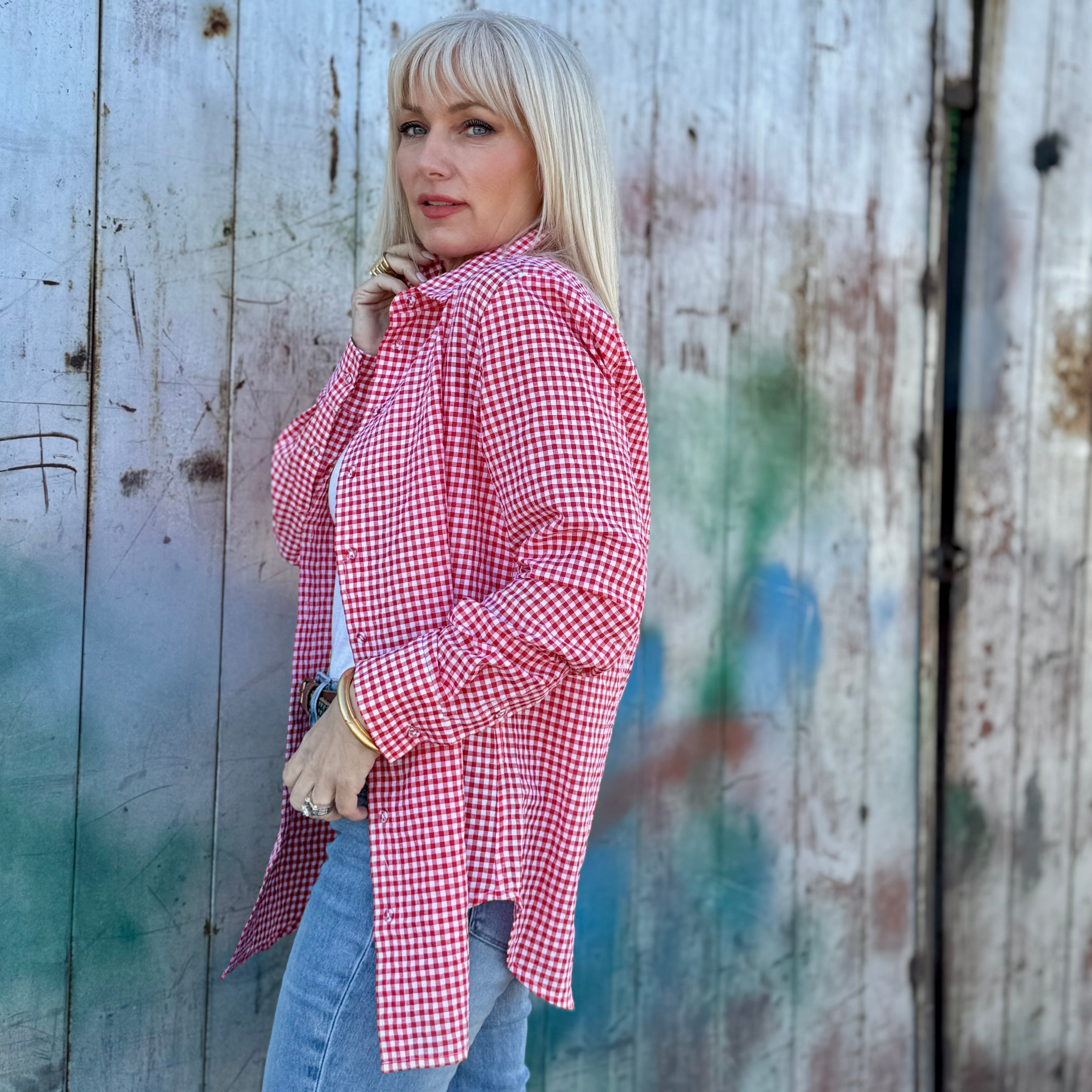 Madelynn Gingham Cotton Top
