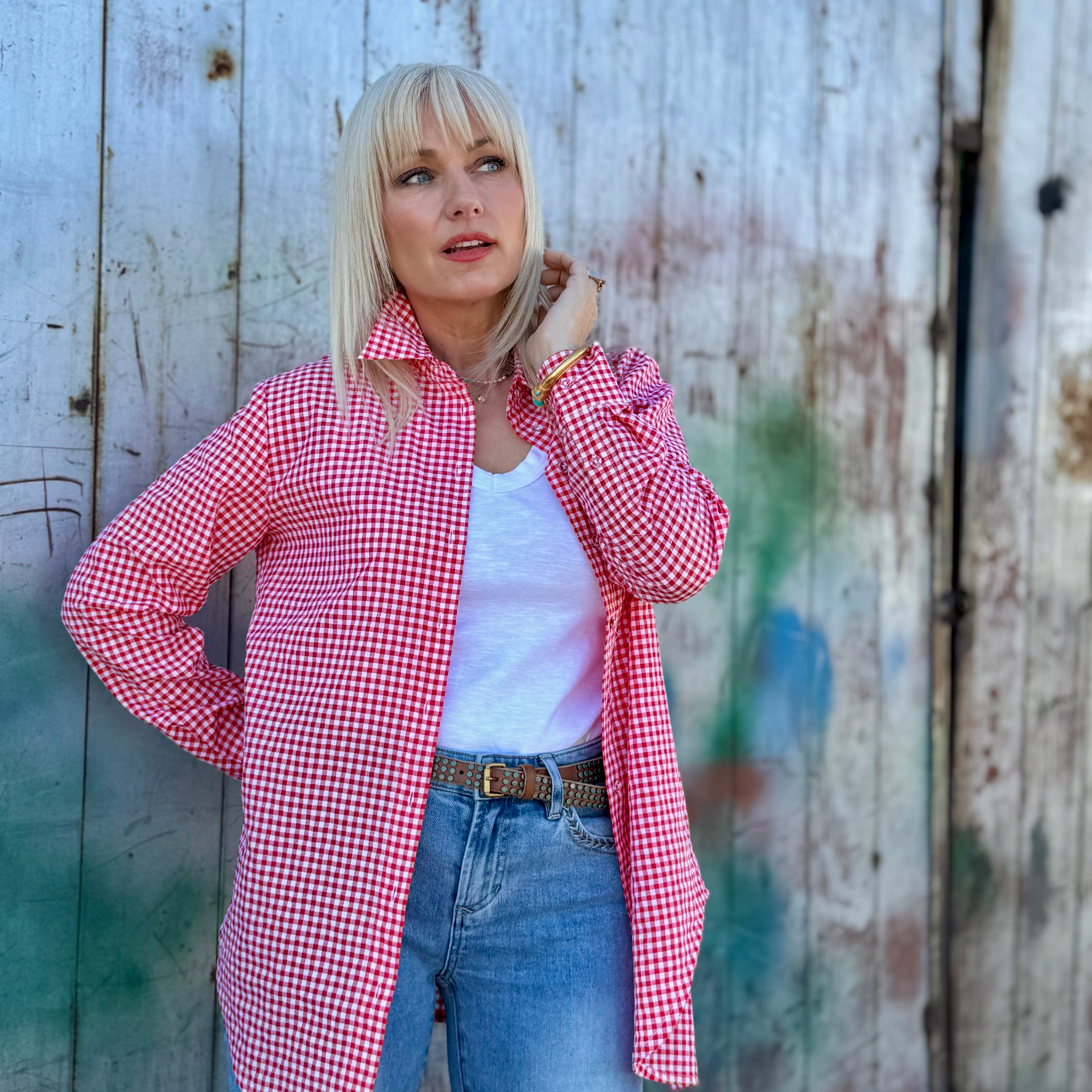 Madelynn Gingham Cotton Top