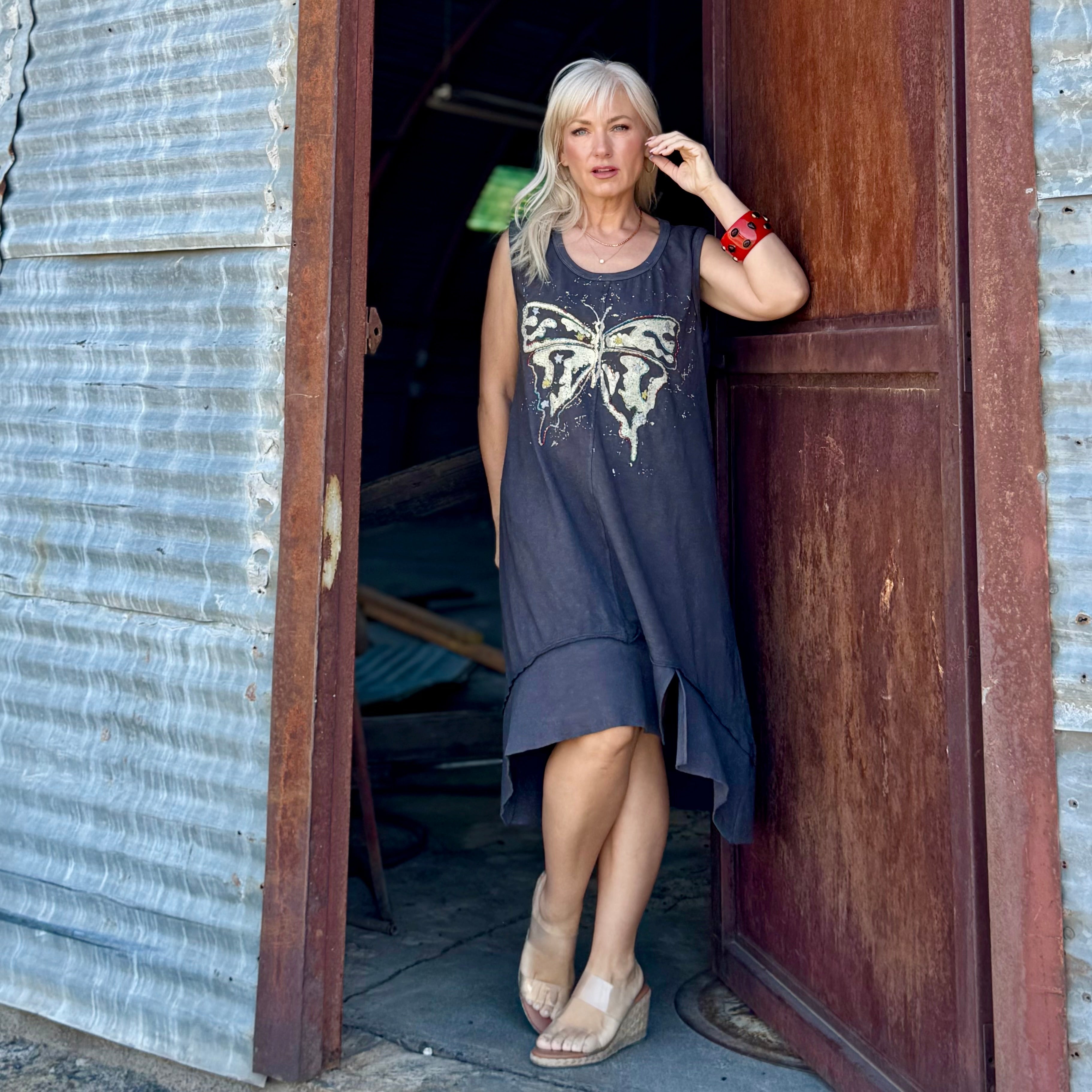 Midnight Muse Butterfly Tunic Dress