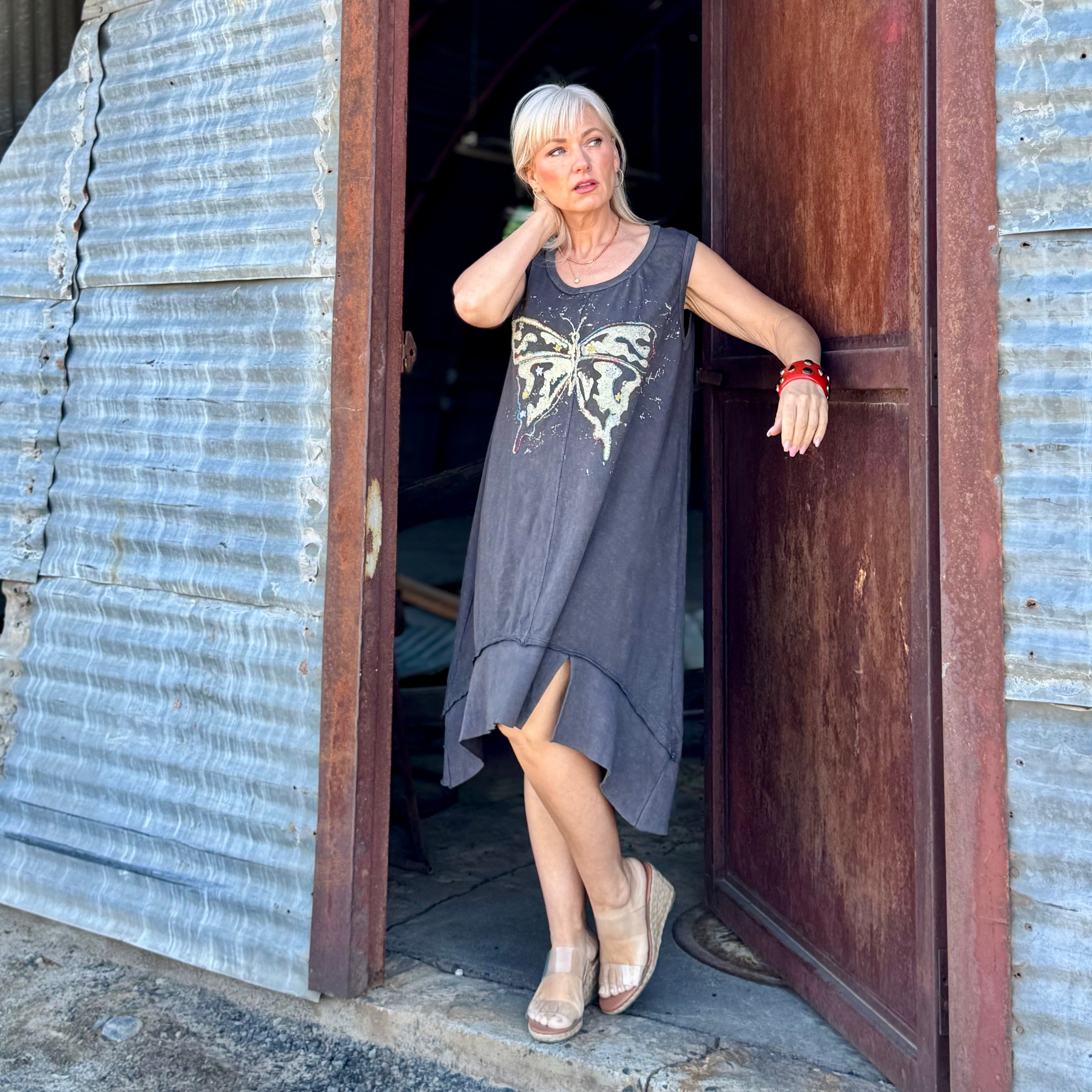 Midnight Muse Butterfly Tunic Dress