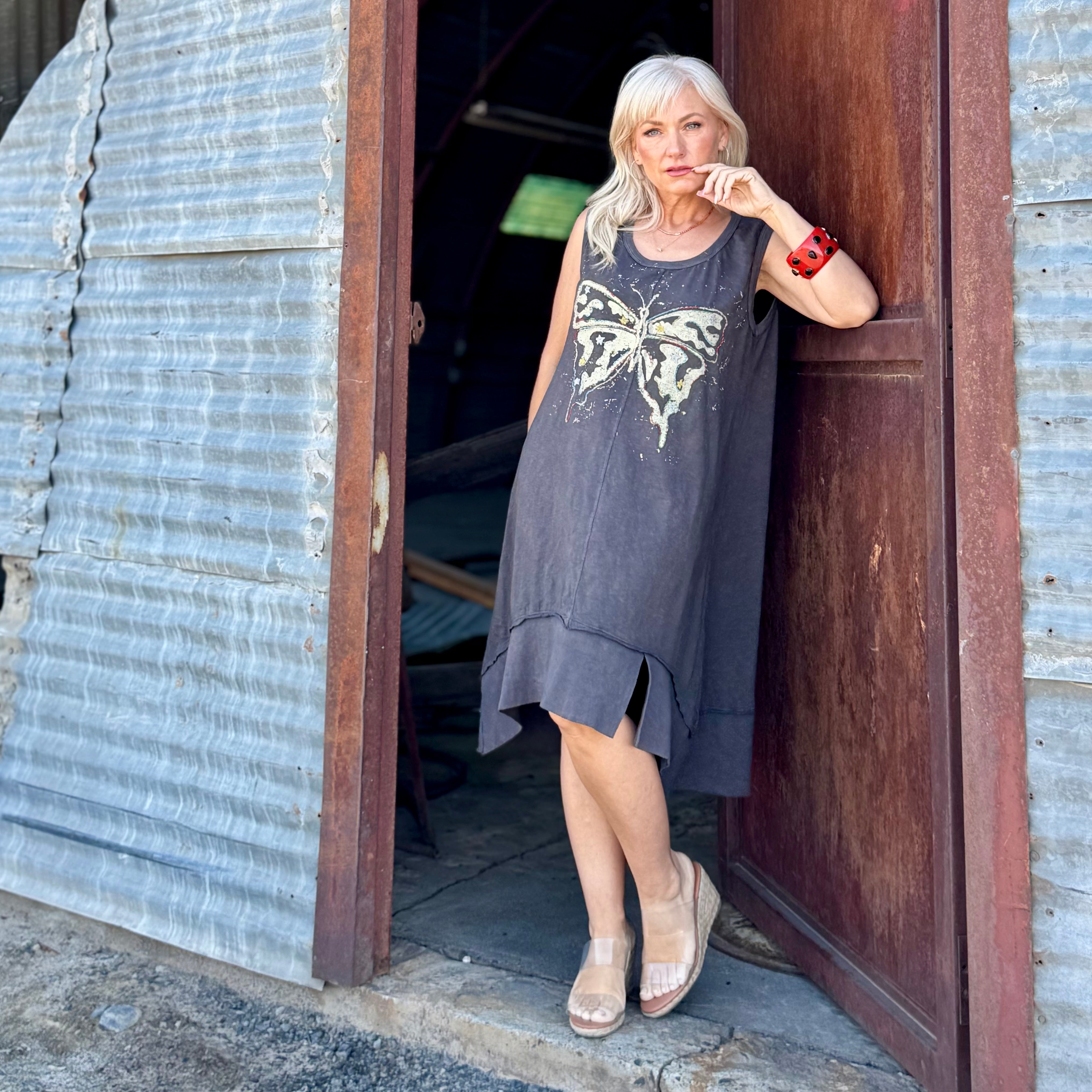 Midnight Muse Butterfly Tunic Dress