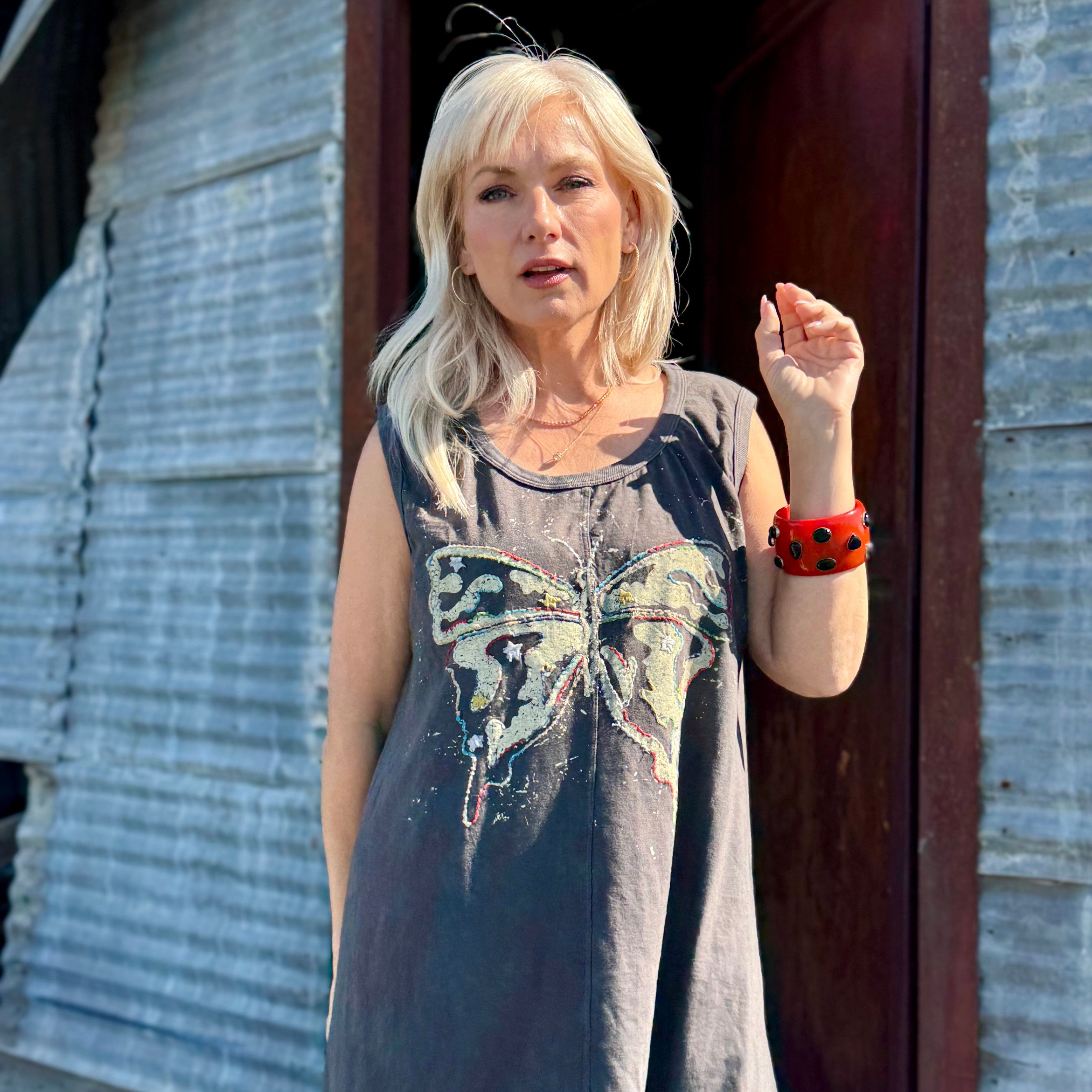 Midnight Muse Butterfly Tunic Dress