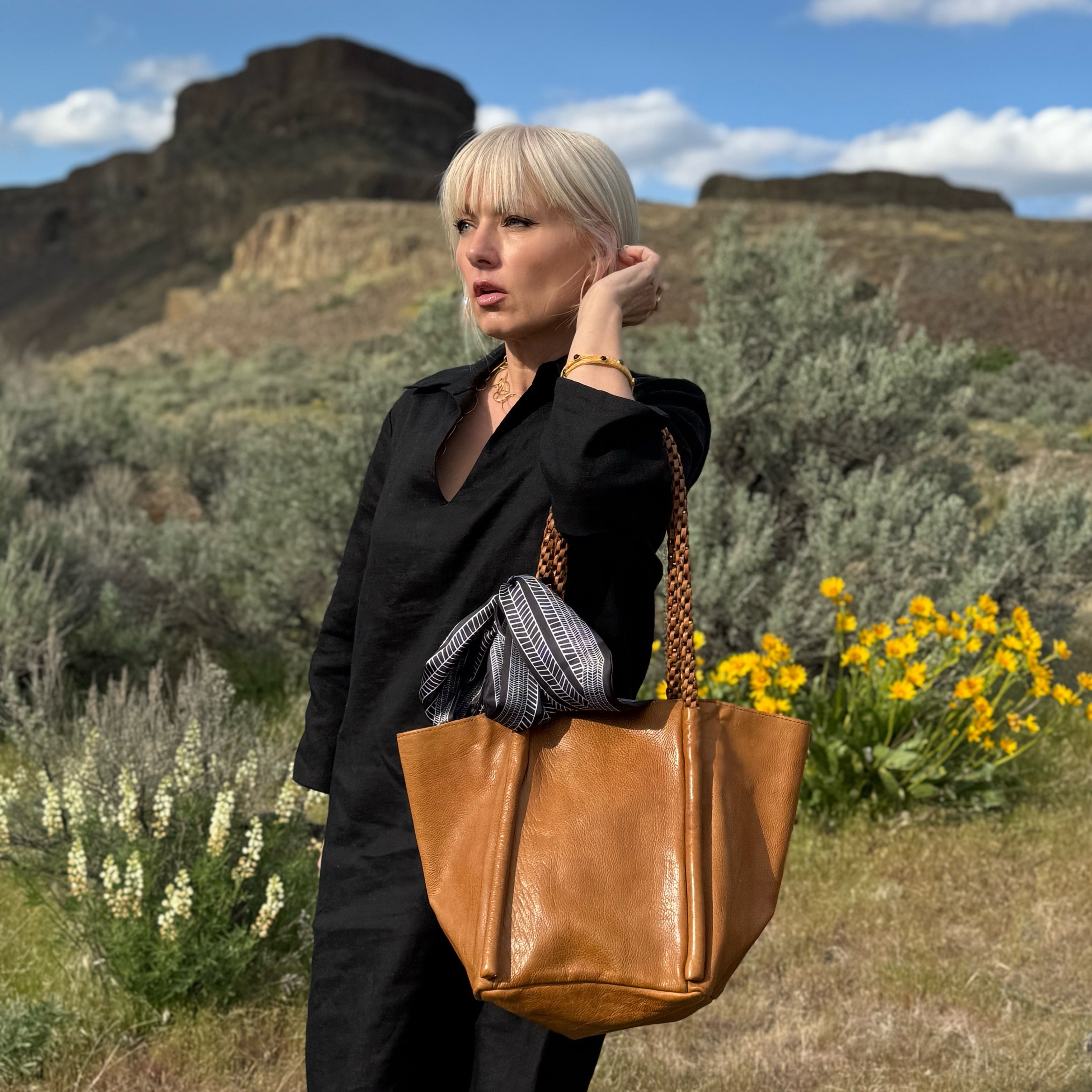 Wander Leather Tote Cognac