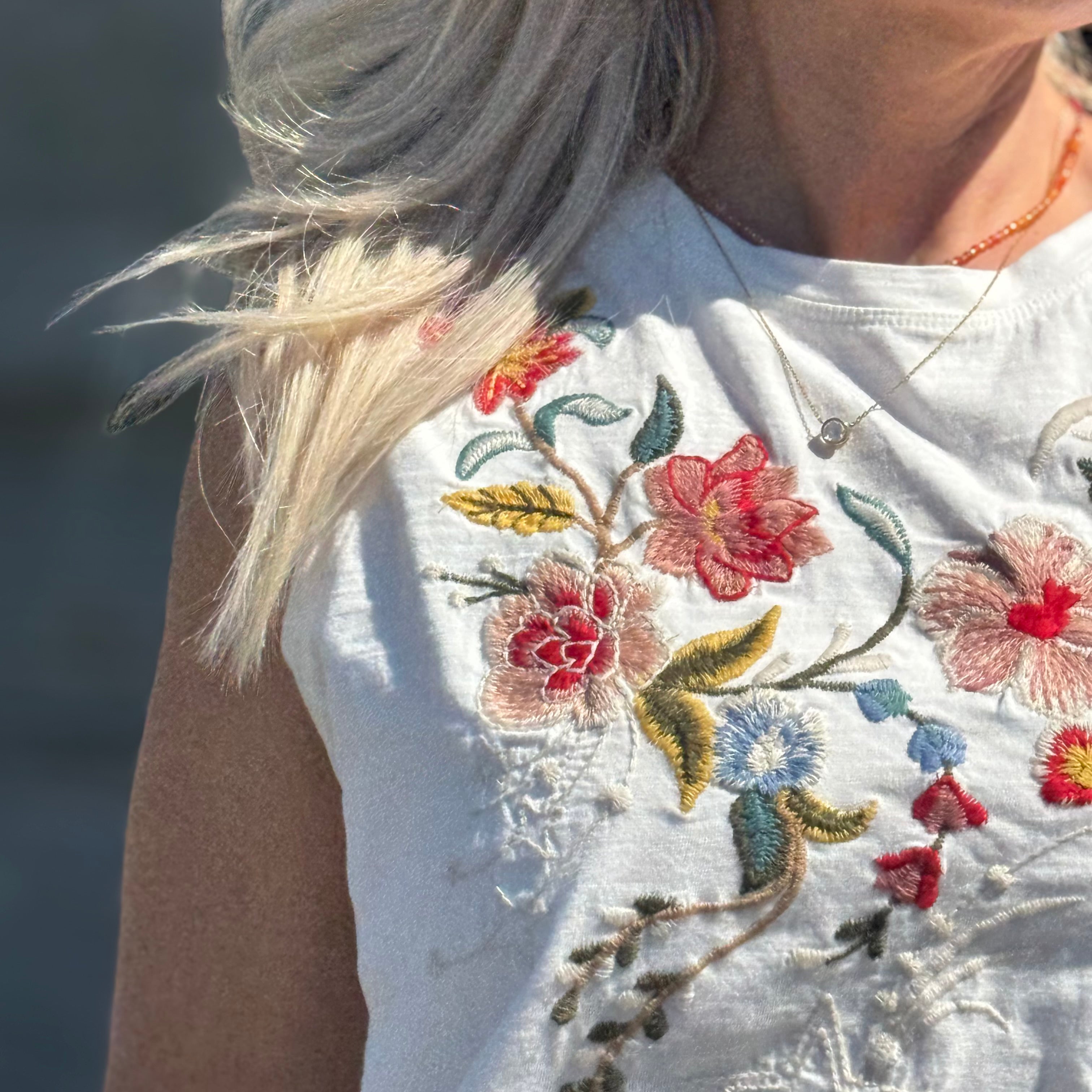 Wildflower Whisper Embroidered Tank