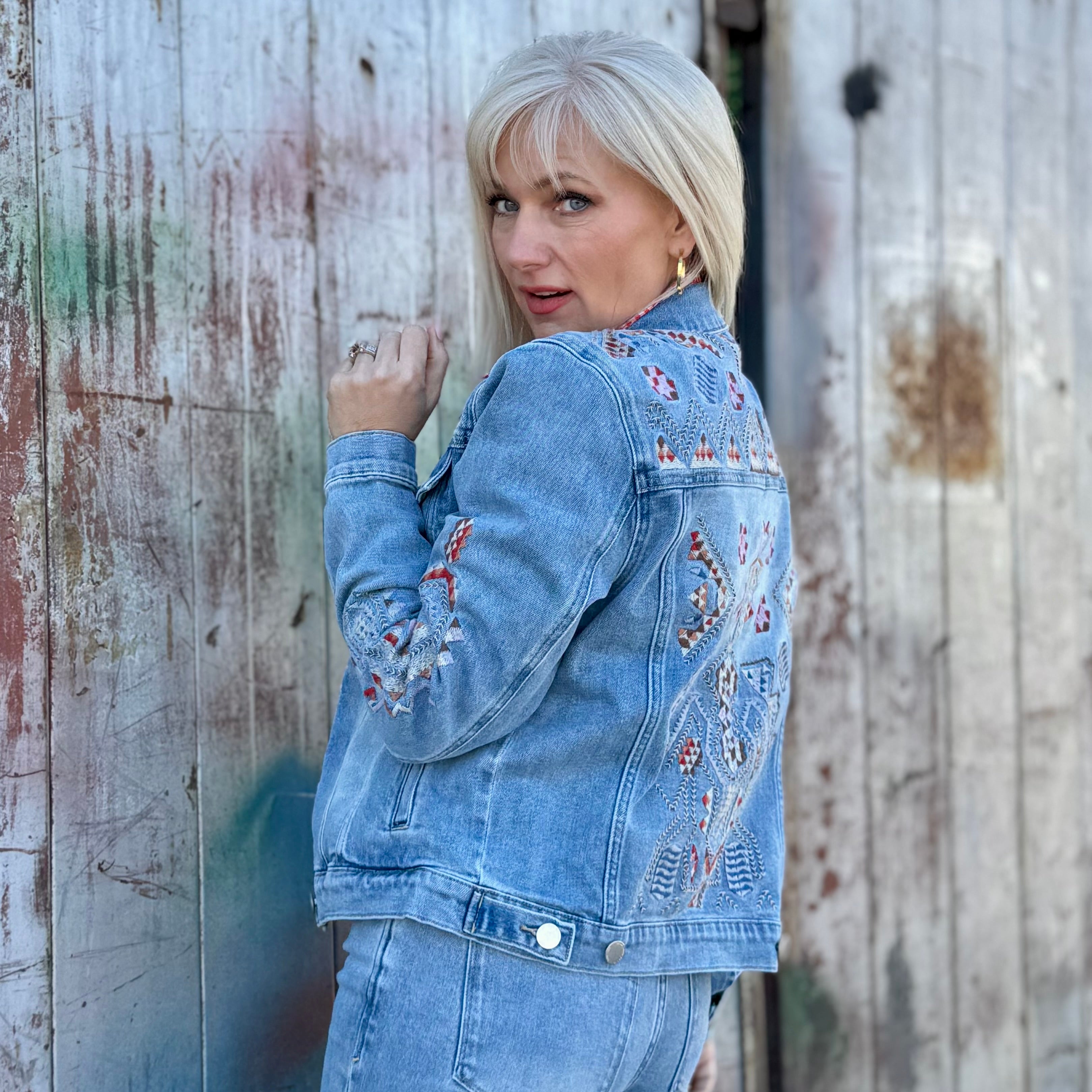 High Desert Embroidered Denim Jacket