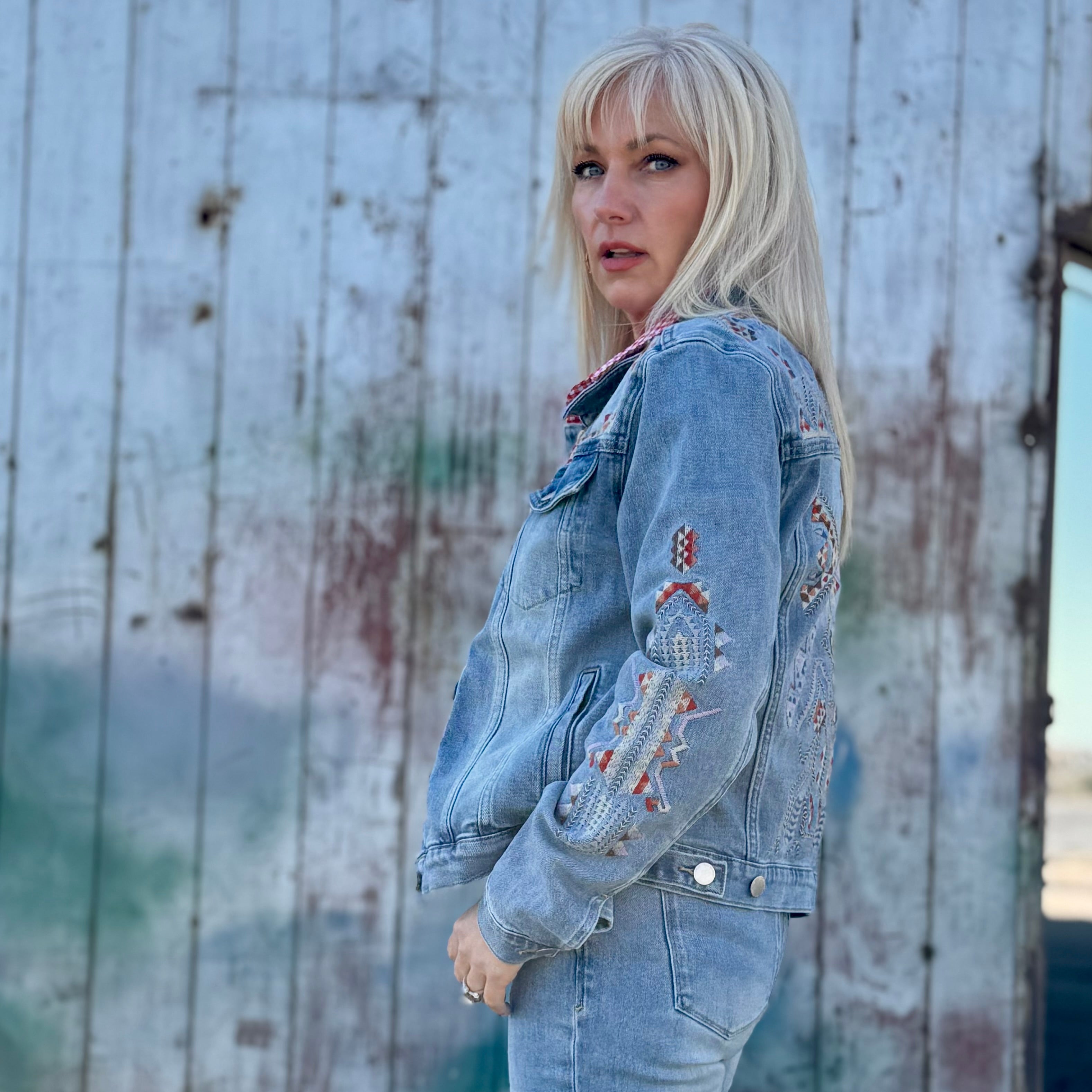 High Desert Embroidered Denim Jacket