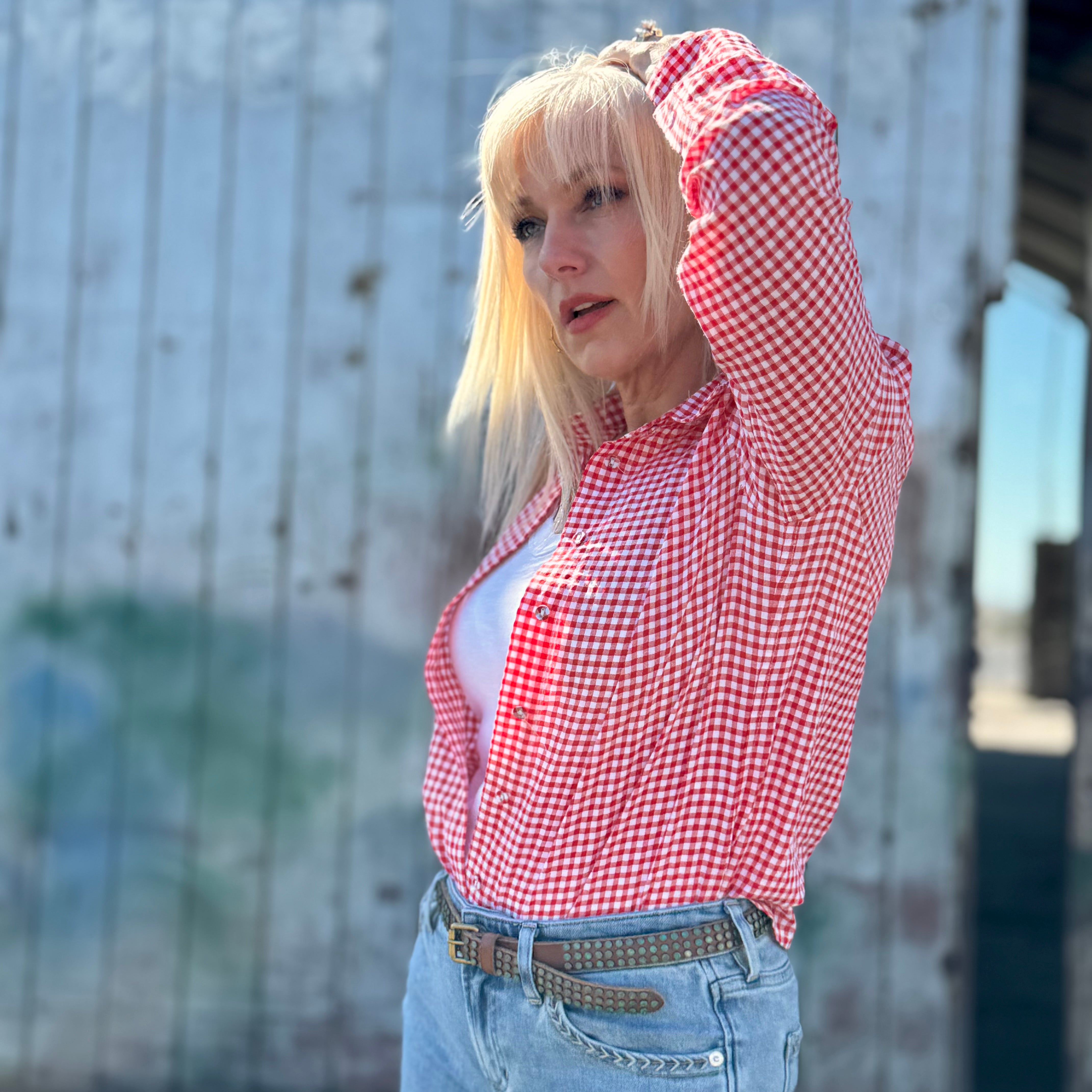 Madelynn Gingham Cotton Top