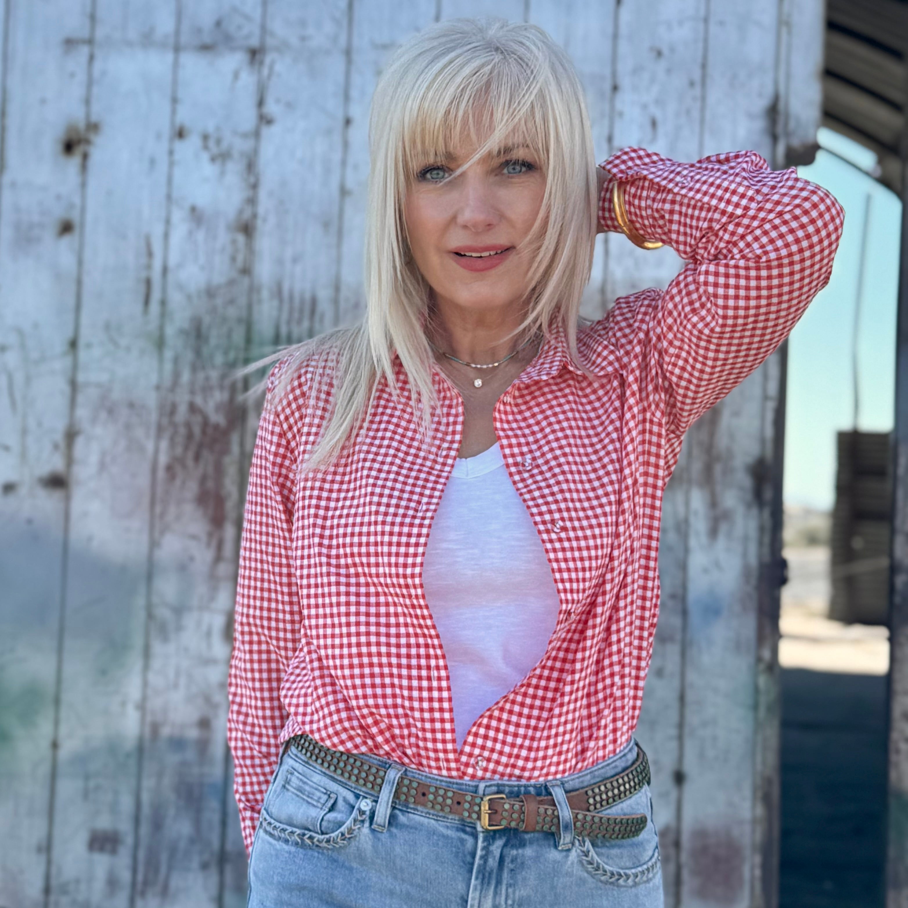 Madelynn Gingham Cotton Top