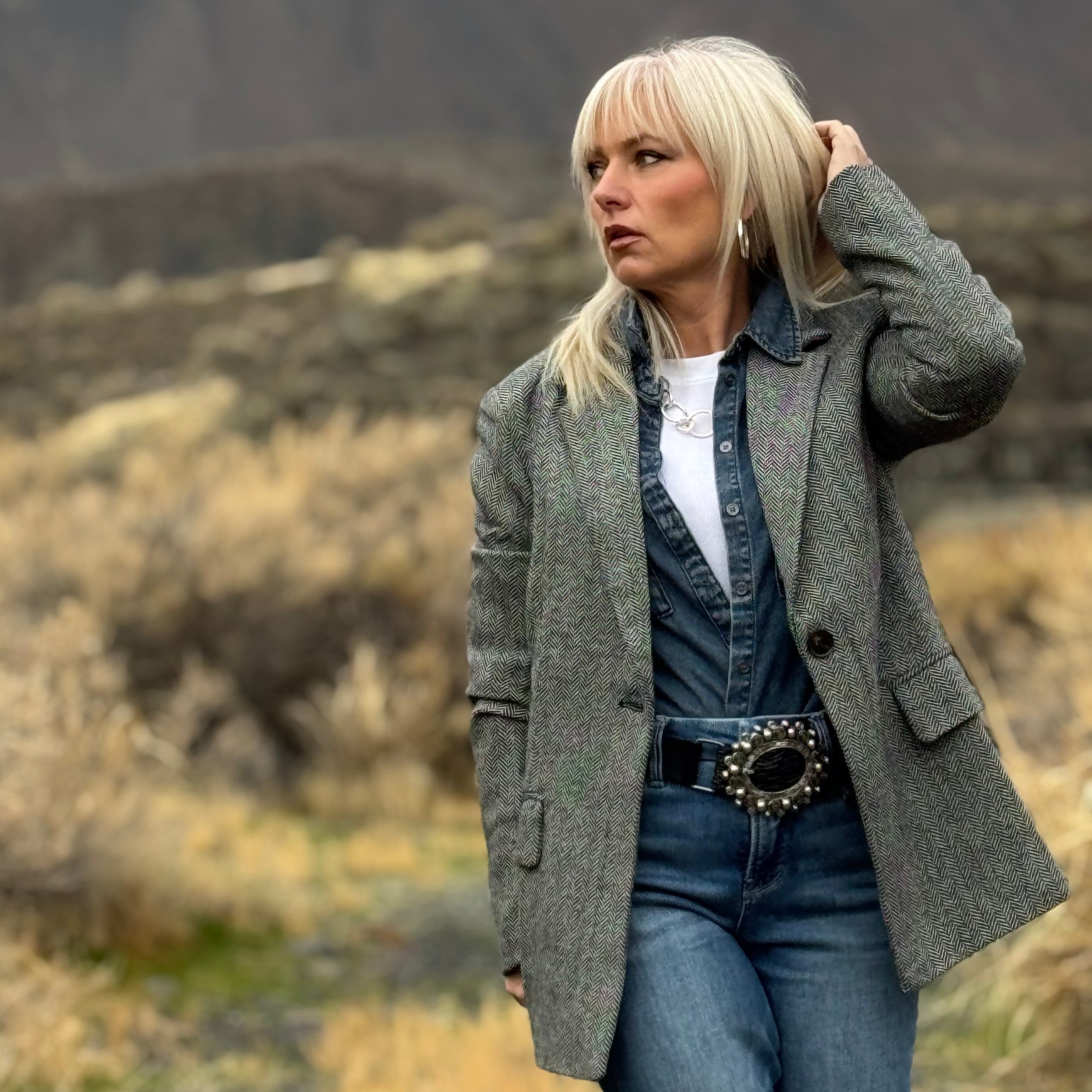 The High Desert Herringbone Blazer