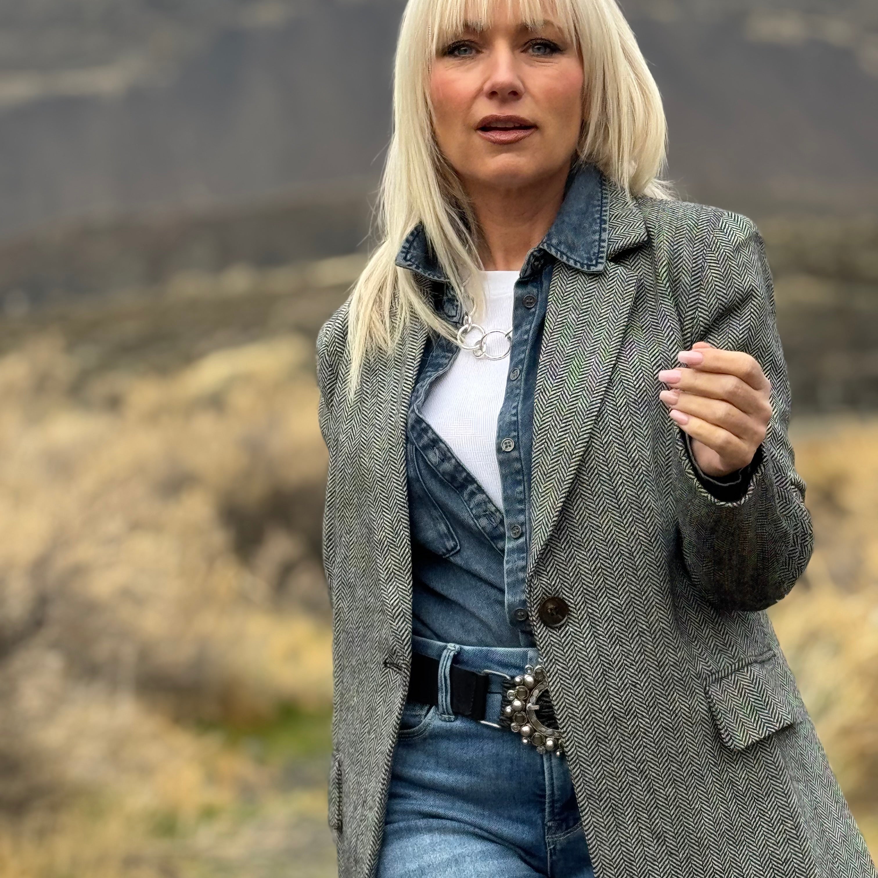 The High Desert Herringbone Blazer