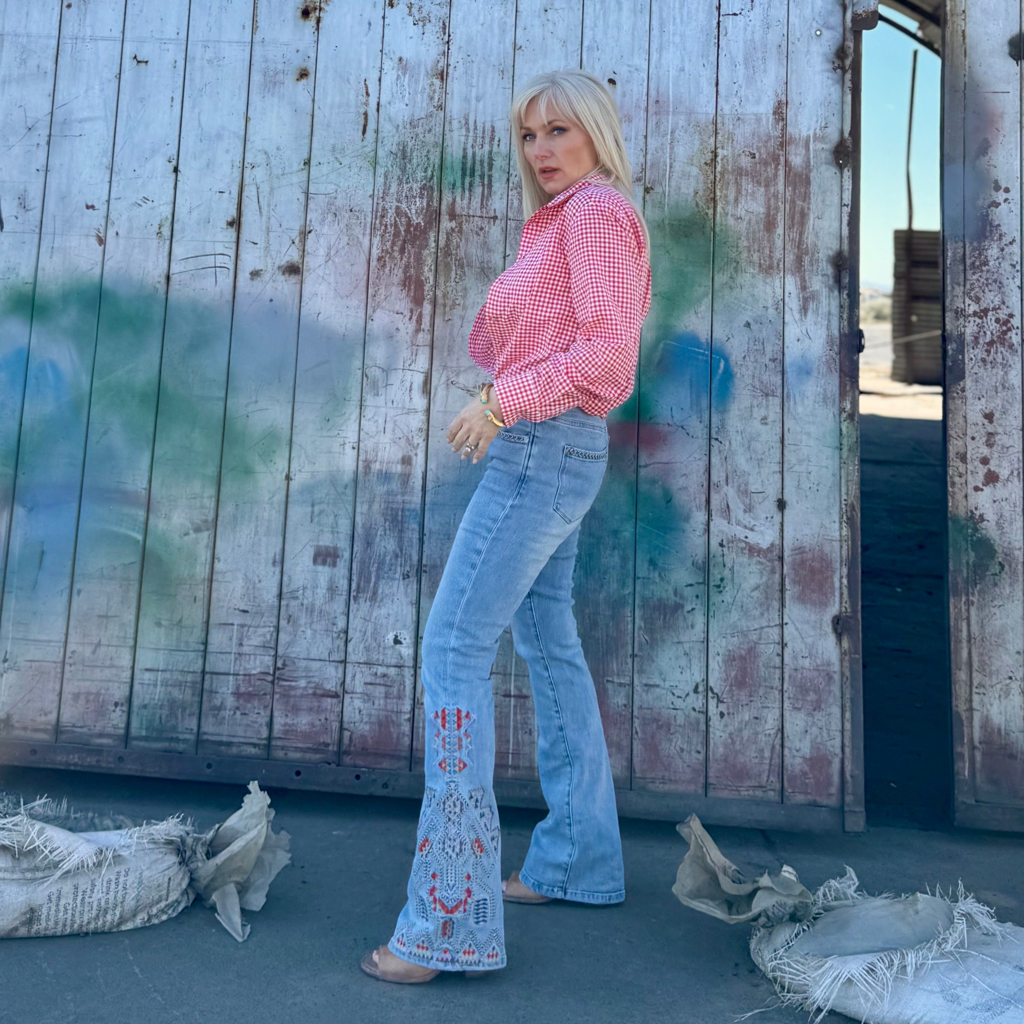 Madelynn Gingham Cotton Top