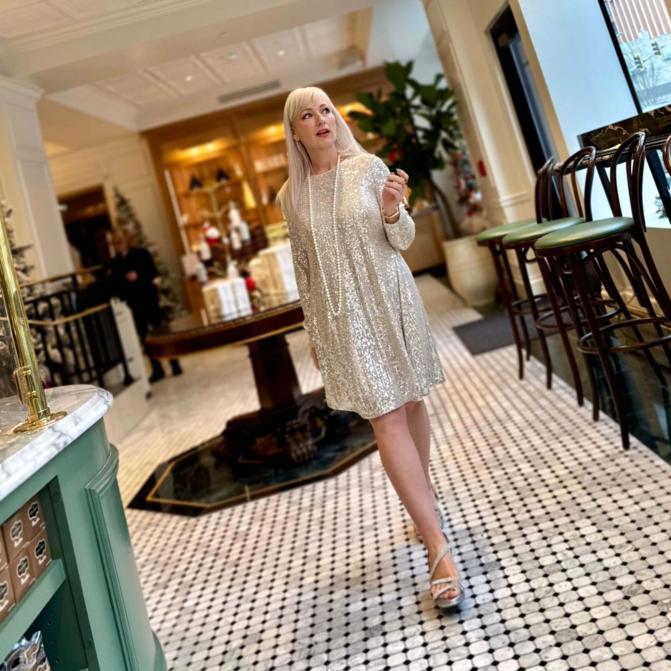 Marilyn A Line Sequined Dress