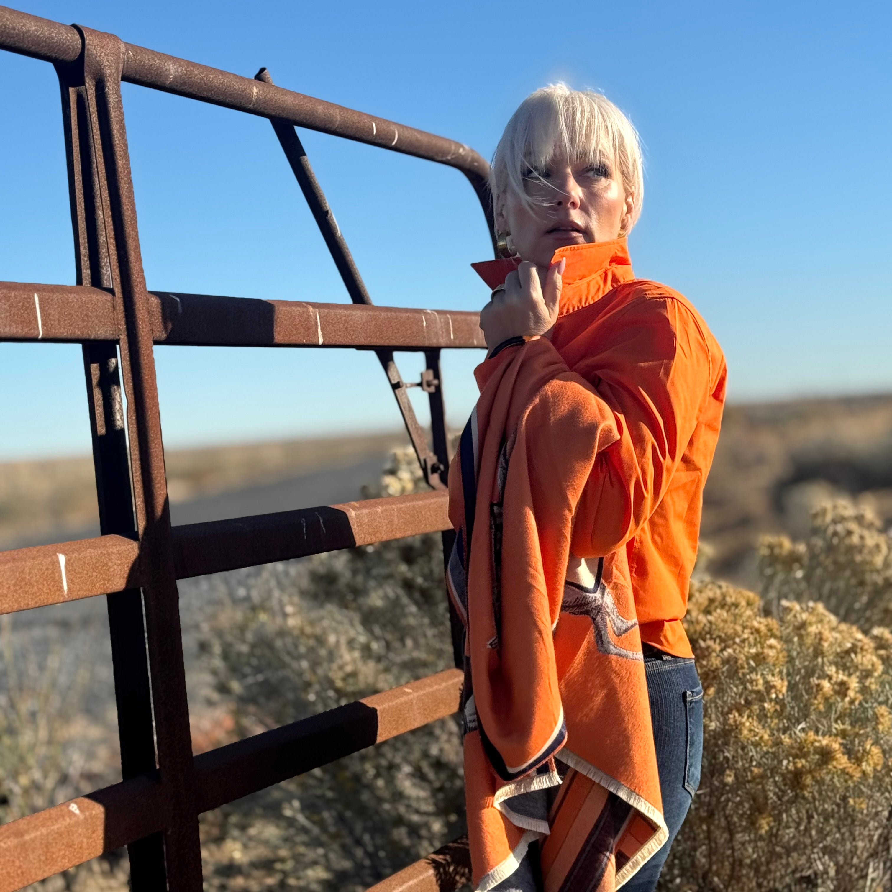 Desert Traveler Wrinkle Resistant Shirt Tangerine
