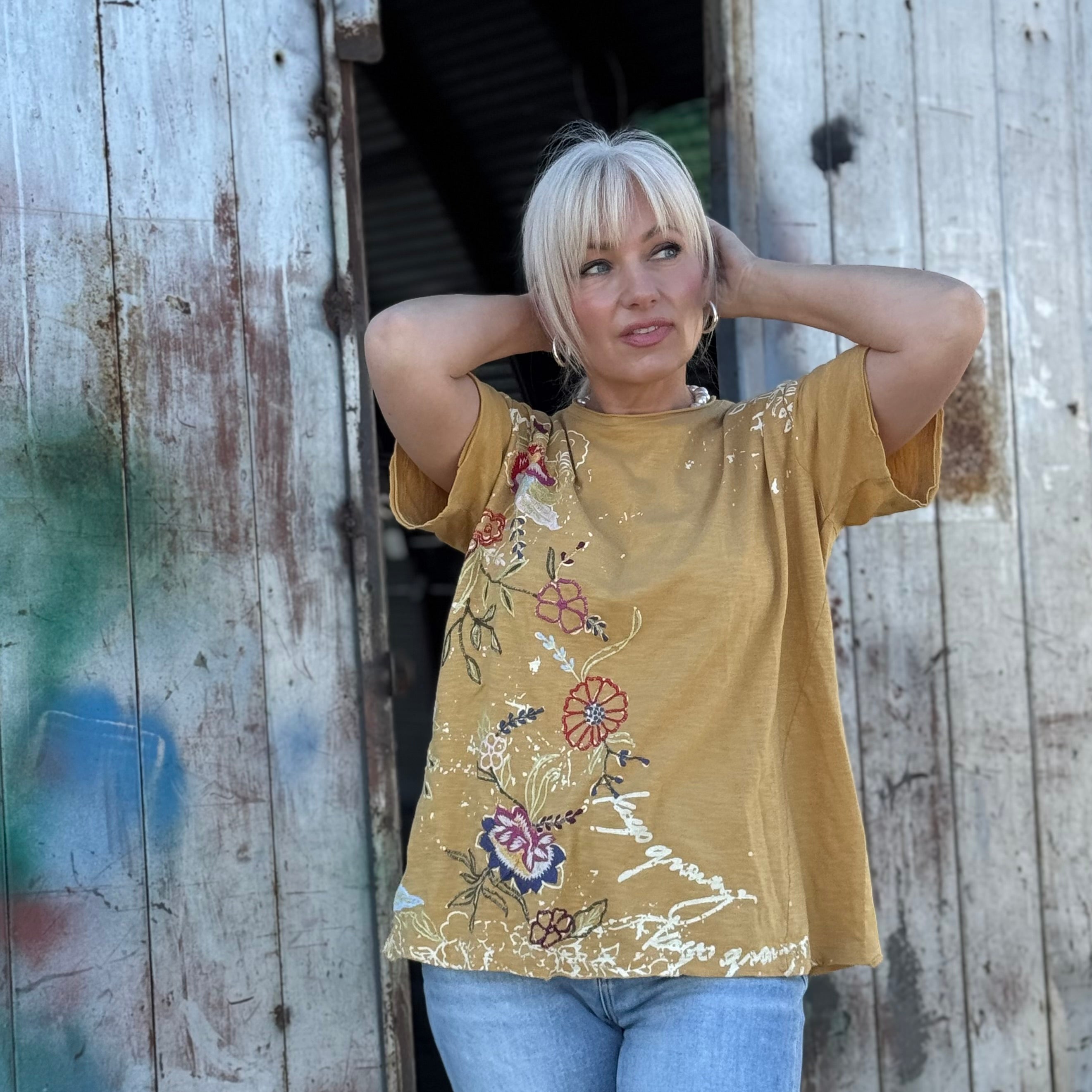 Wildflower Canvas Tee