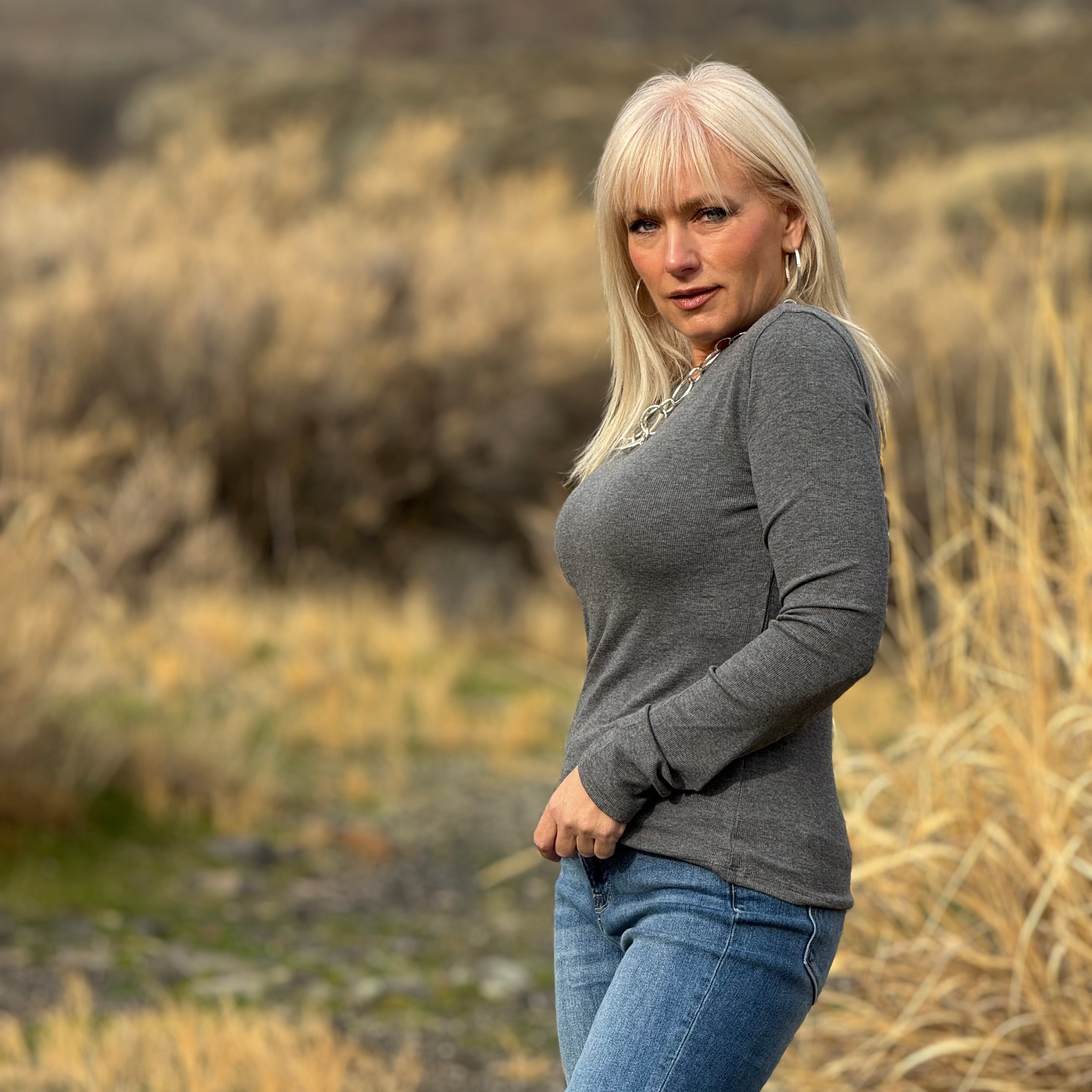 SILVER RIDGE MODAL TEE Heather Gray