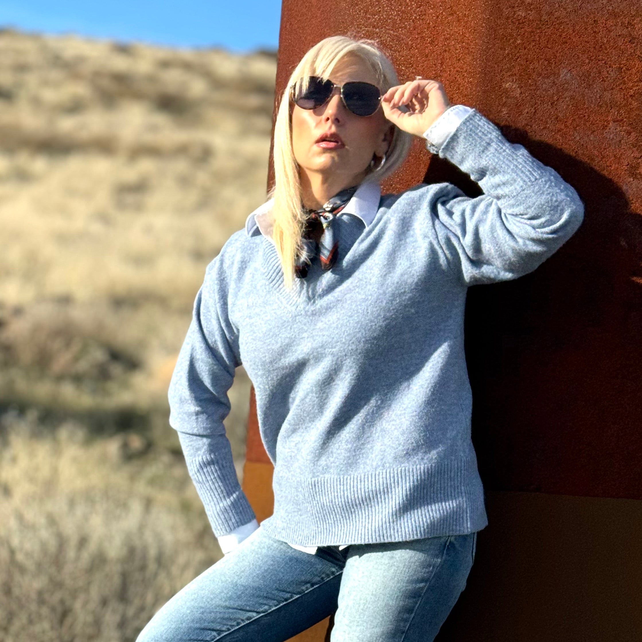 The Landmark V-Neck Sweater