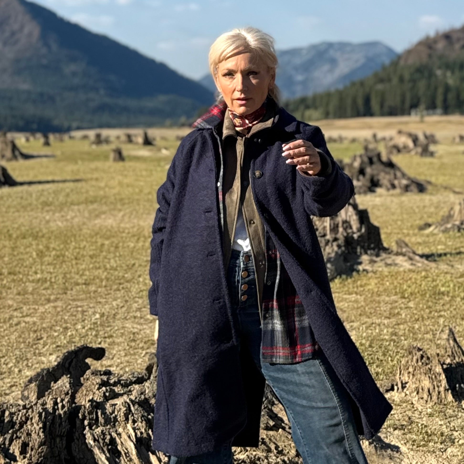 Highland Teddy Coat Navy